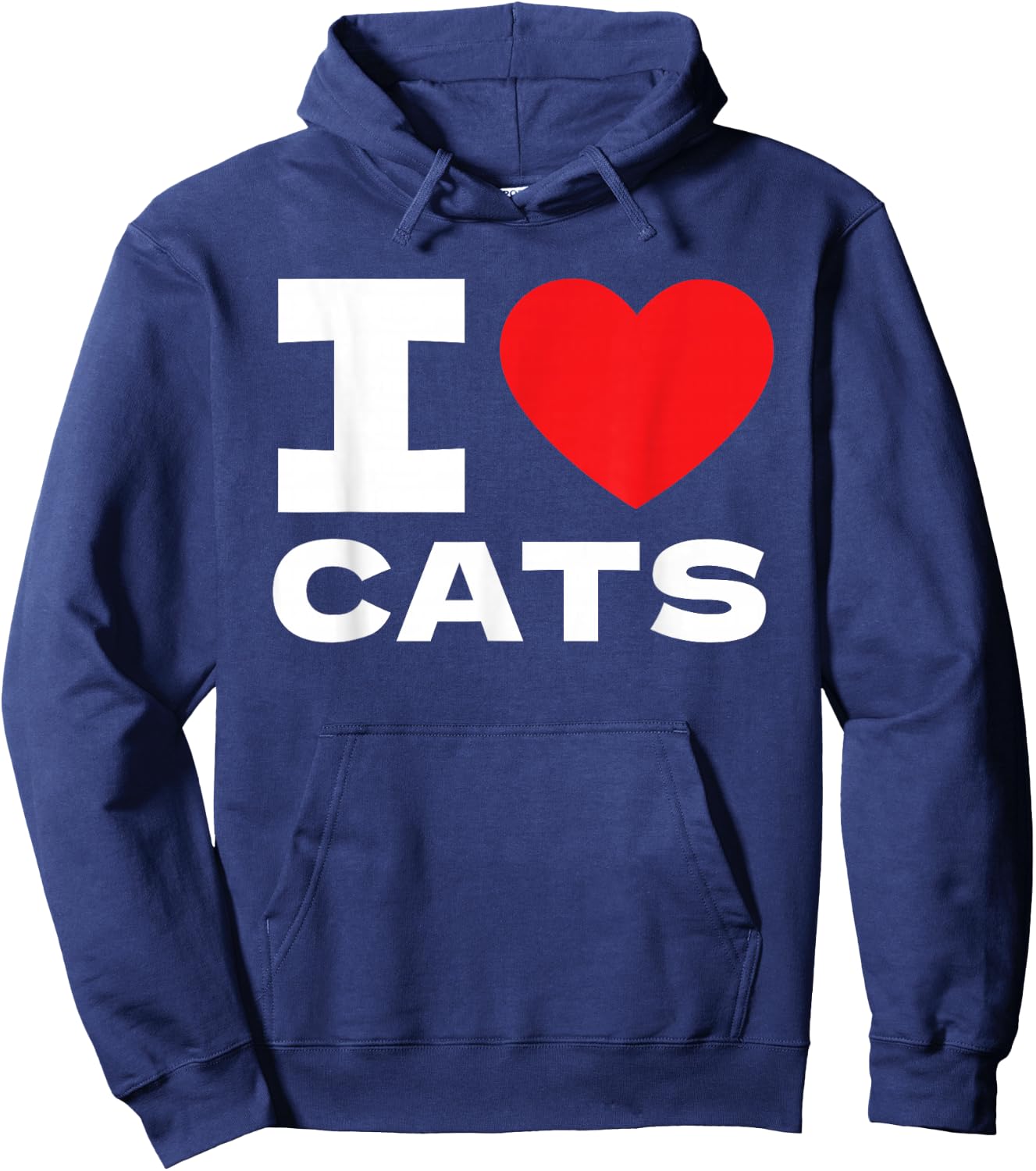 I Love Cats I Heart Cats Cat Lover Hoodie - Hoodie | Navy