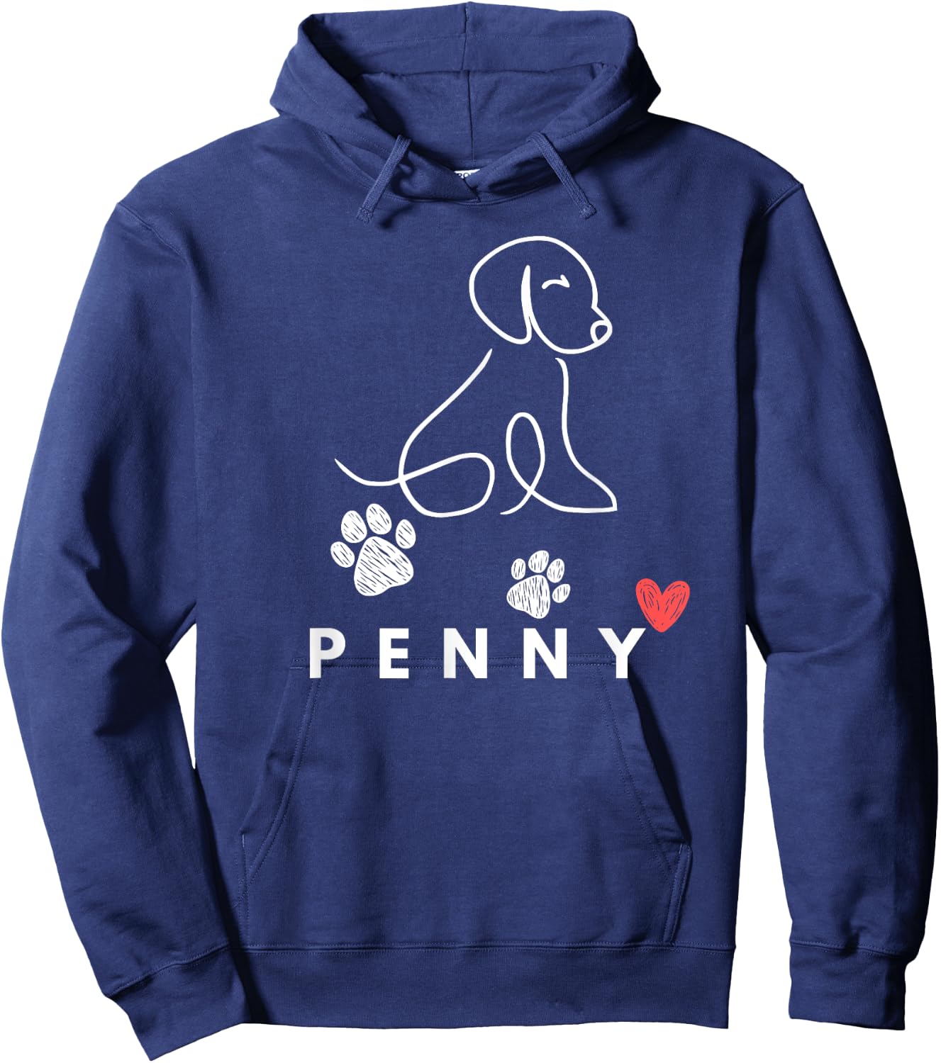 Penny Dog nametag Gift my Puppy Dog named Penny Hoodie - Hoodie | Navy