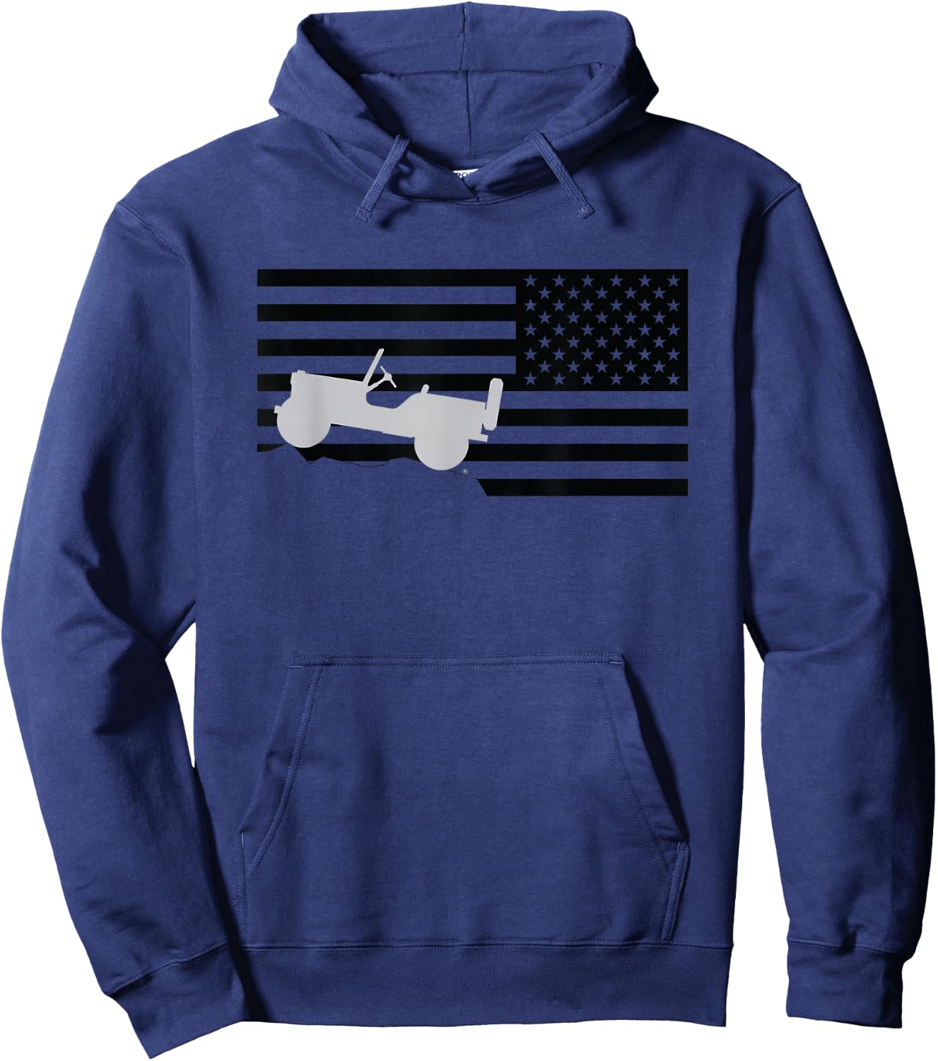 Jeep Flag Black Hoodie - Hoodie | Navy