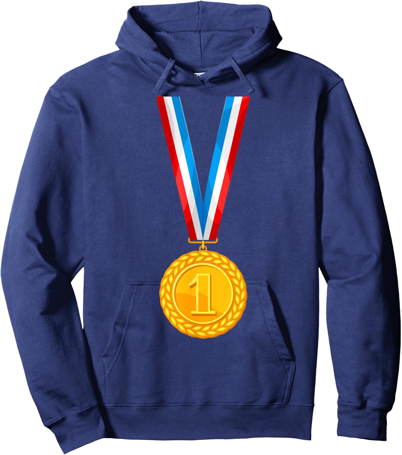 First Place Medal For Winners and Champions Hoodie - Hoodie | Navy