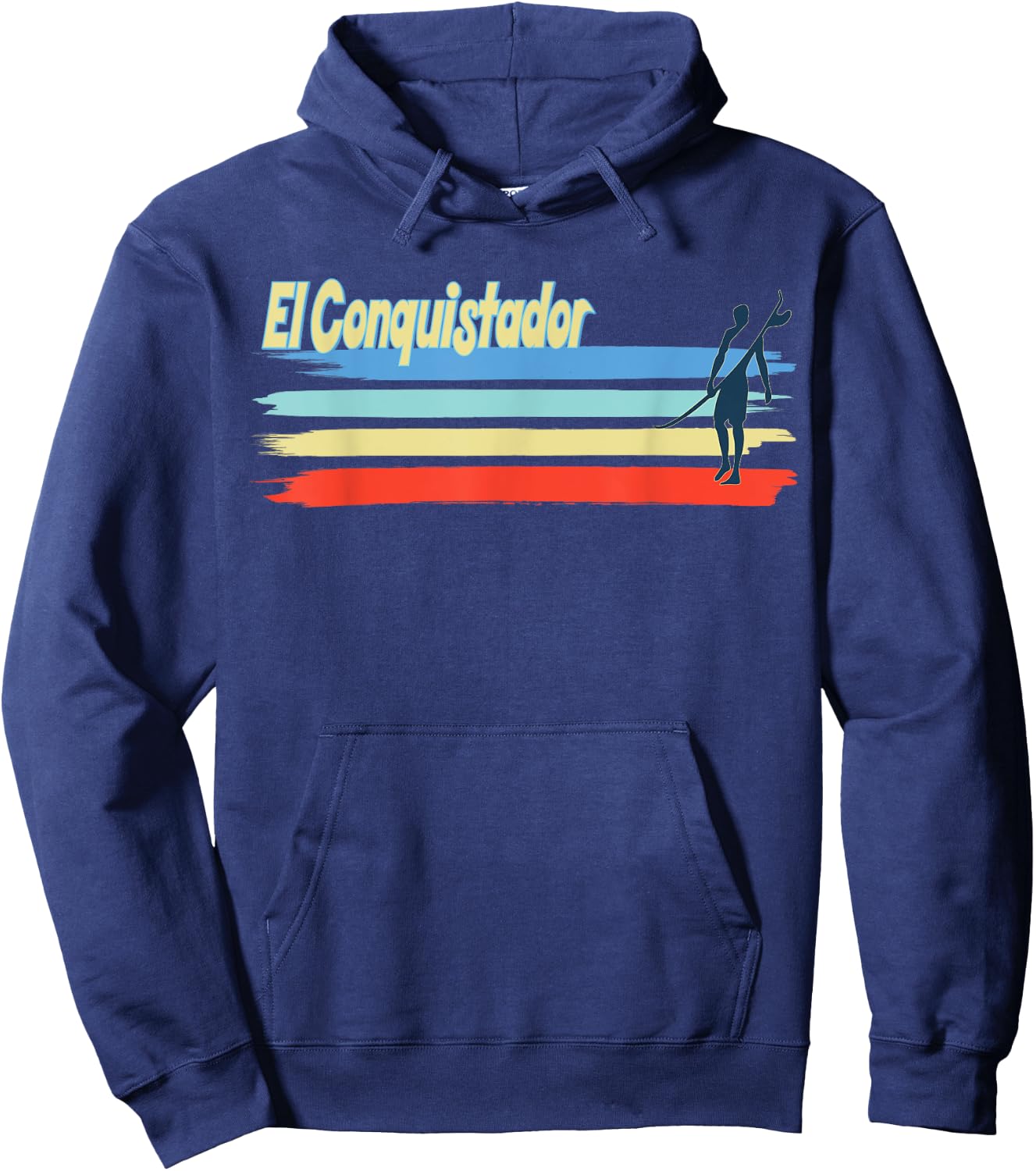 El Conquistador Surf Beach, Surfing Guy Hoodie - Hoodie | Navy