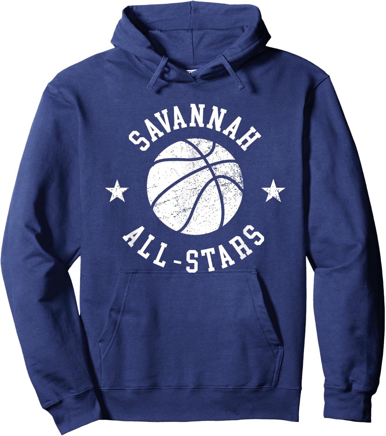 Savannah Vintage All-Stars Retro 80s Basketball Hoodie - Hoodie | Navy