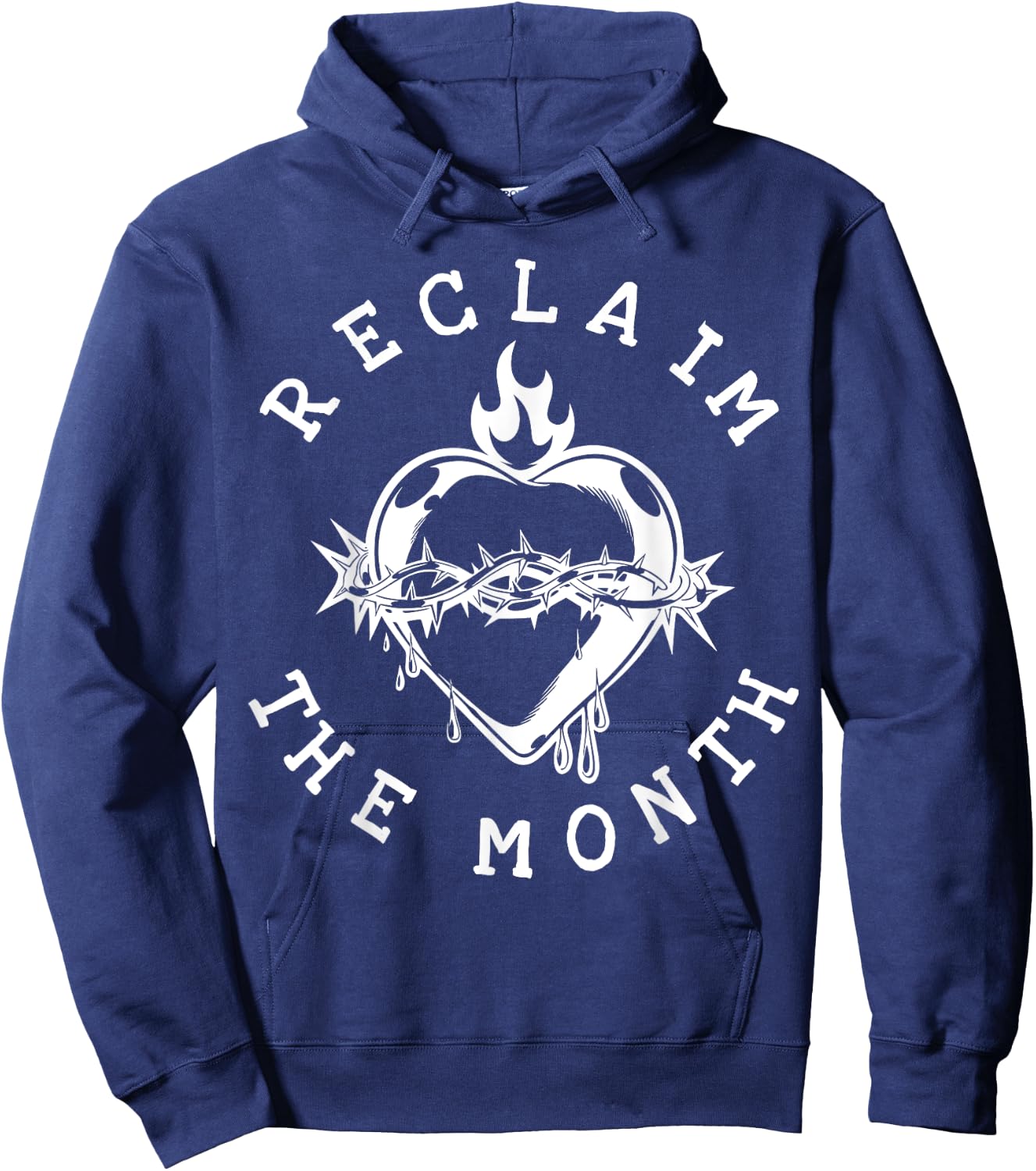 Reclaim The Month Sacred Heart Image June Month Hoodie - Hoodie | Navy