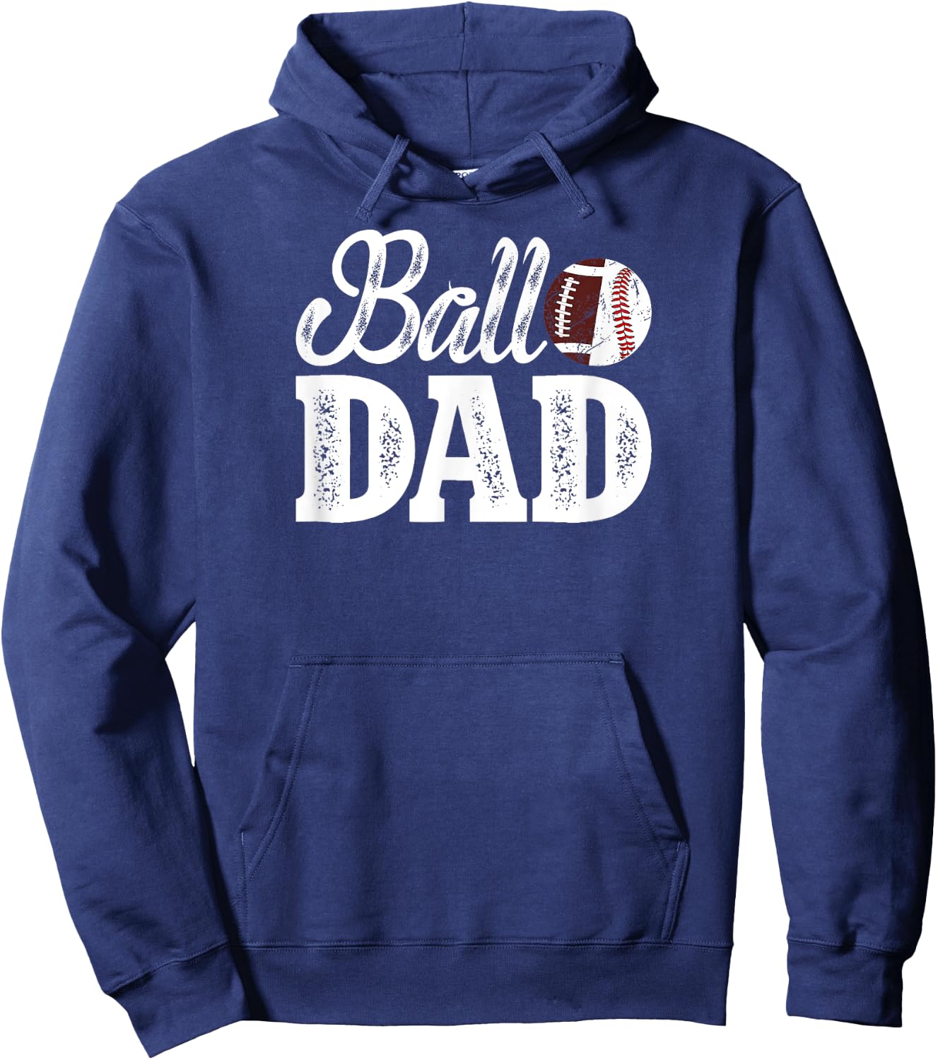 Ball Dad Baseball Football Dad Of Ballers Hoodie - Hoodie | Navy