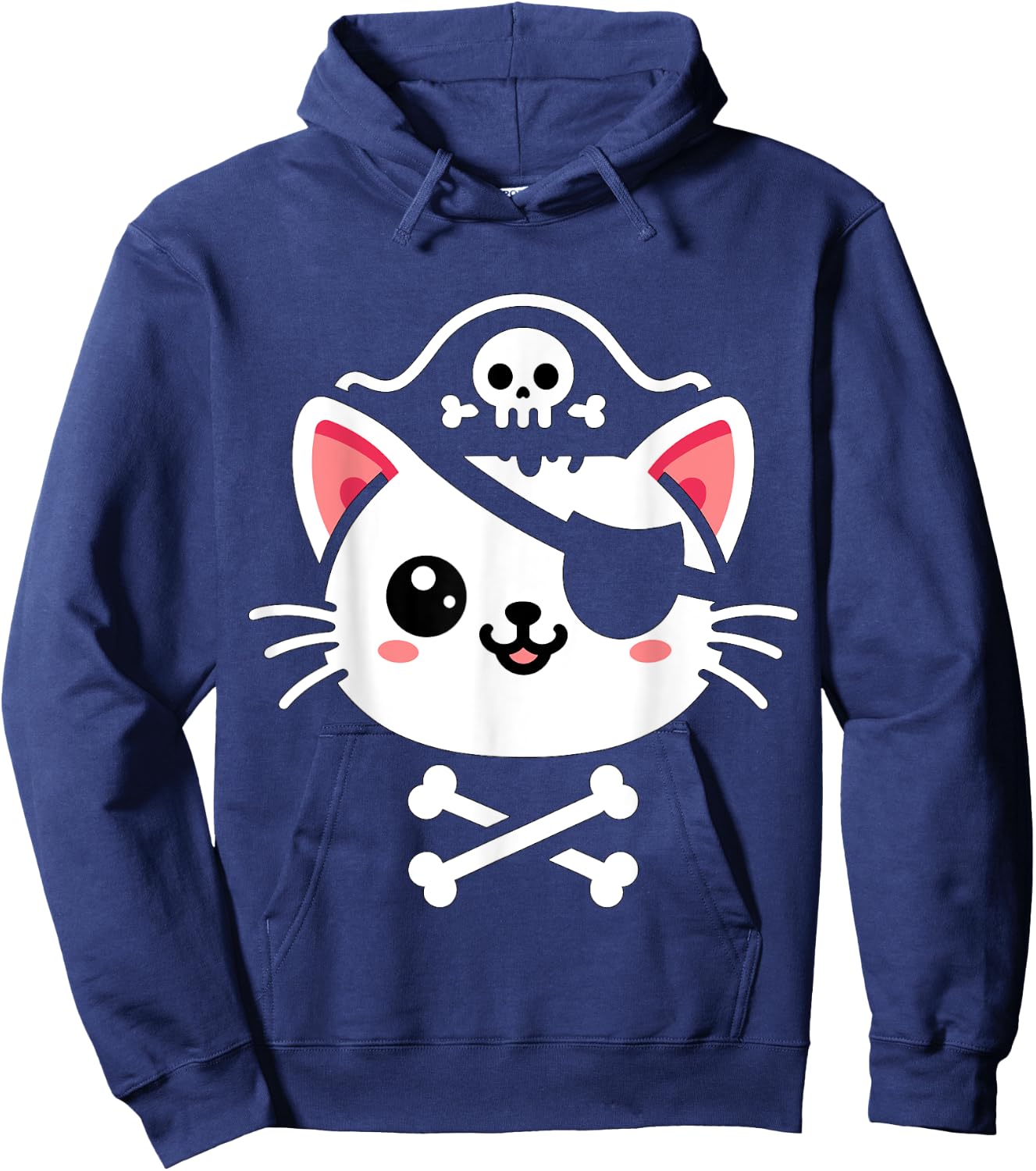 Pirate Cat Halloween Costume Hoodie - Hoodie | Navy