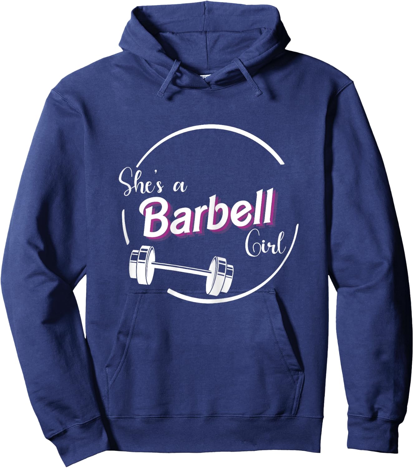 She's A Barbell Girl Hoodie - Hoodie | Navy