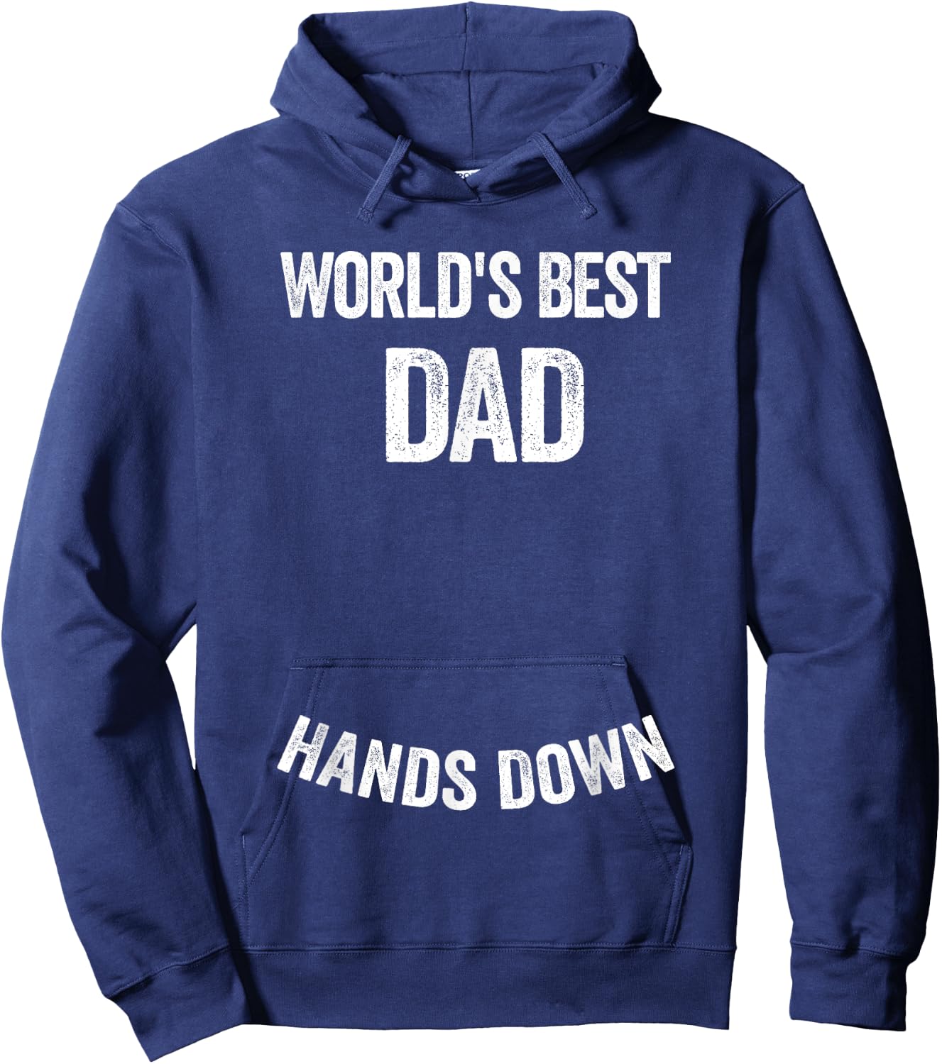World's Best Dad Hands Down Make a Handprint Hoodie - Hoodie | Navy