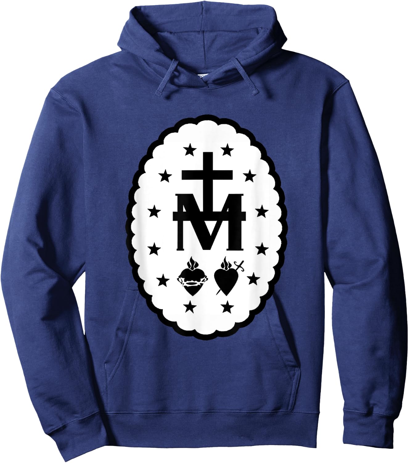 Immaculate Heart Of Mary Devotion Cross Symbol Hoodie - Hoodie | Navy