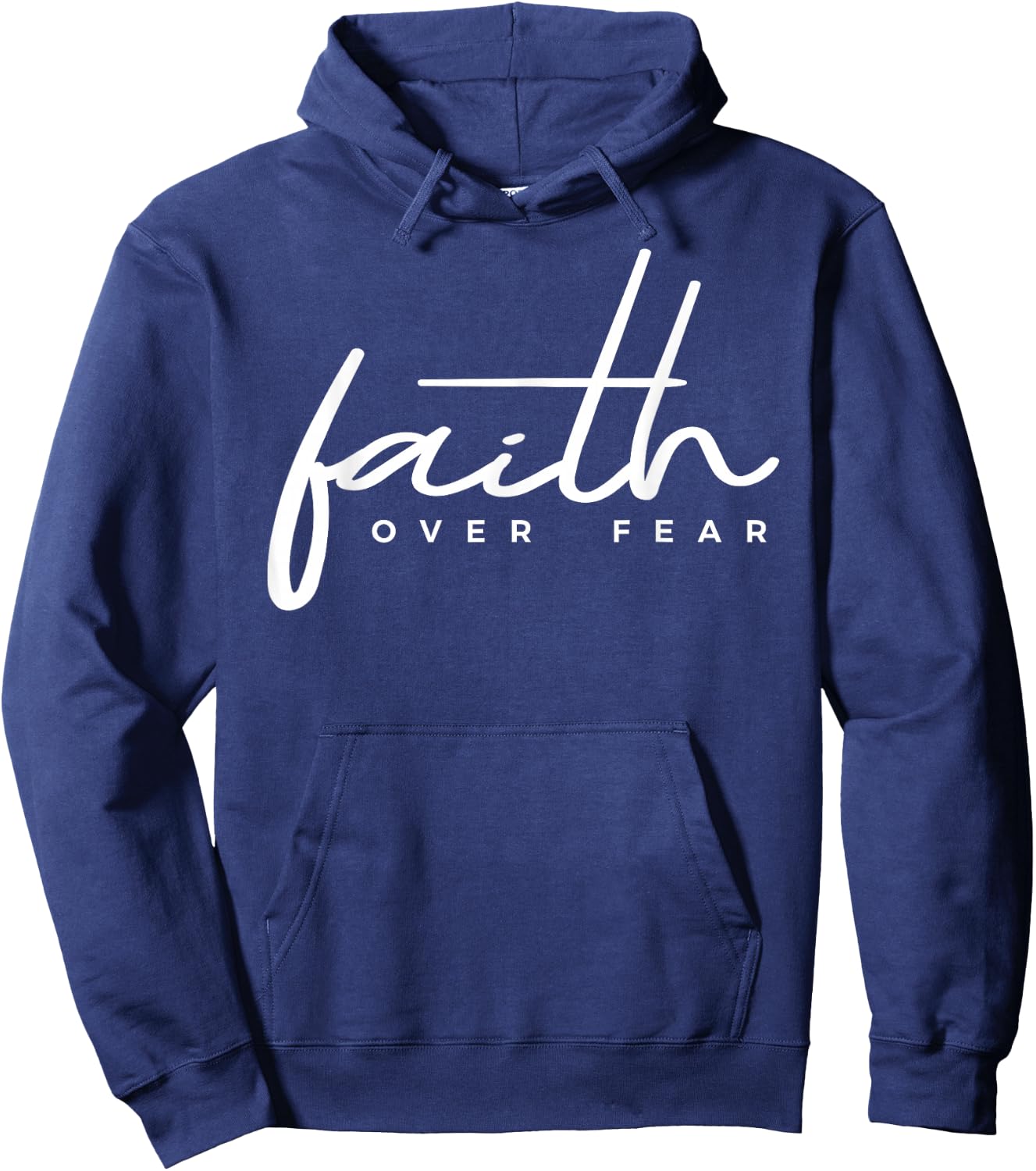 Faith Over Fear Christian Hoodie - Hoodie | Navy