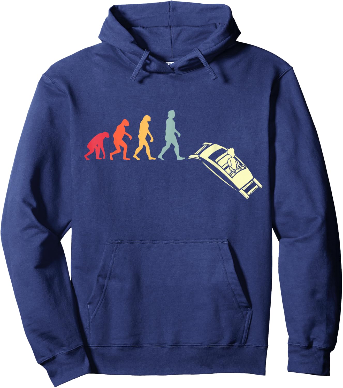 Vintage Amusement Park I Humorous Rollercoaster Hoodie - Hoodie | Navy