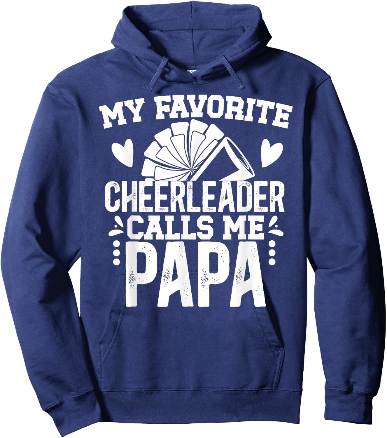 My Favorite Cheerleader Papa Cheer Papa Grandpa Hoodie - Hoodie | Navy