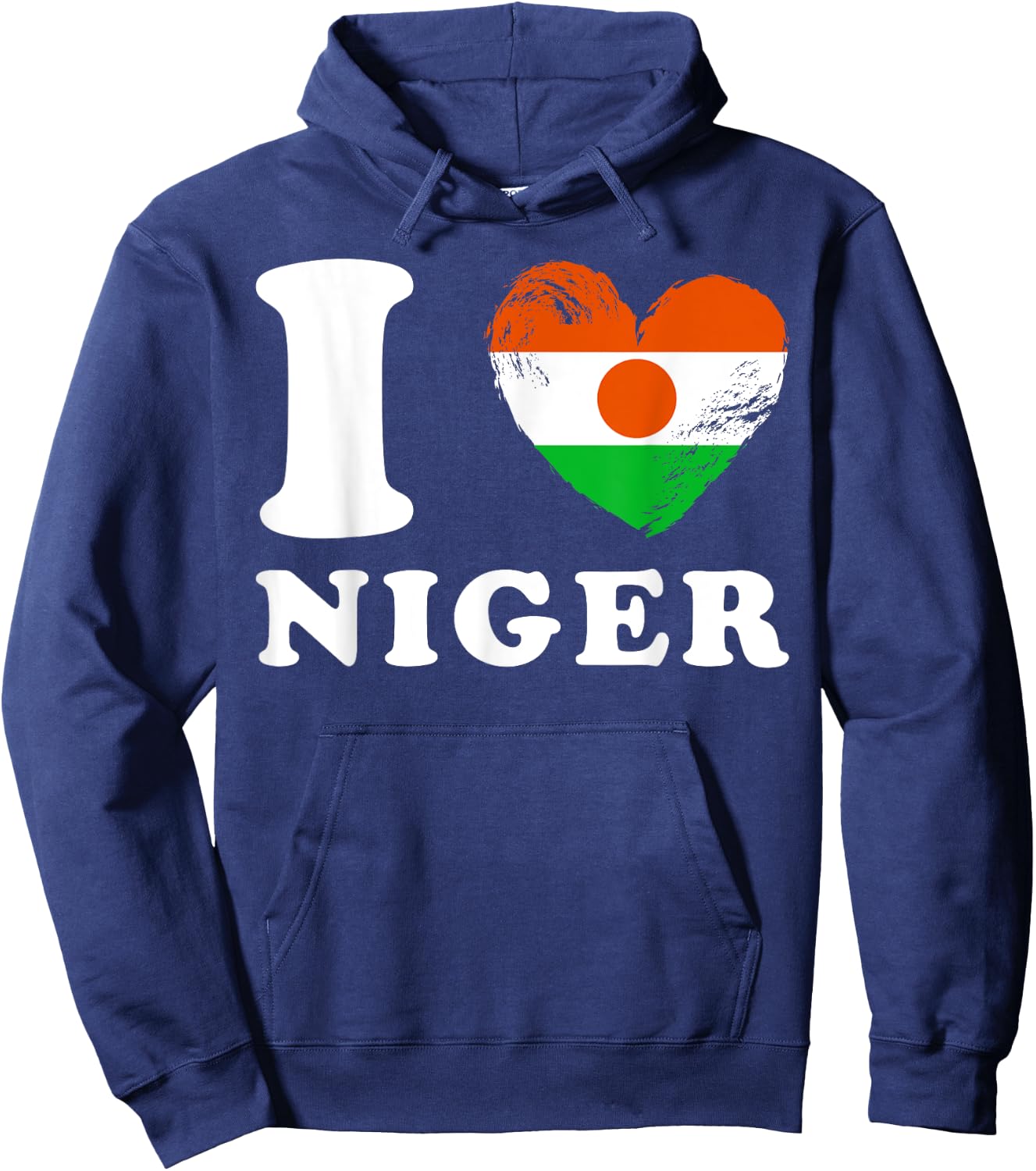 I Love Niger - Heart Flag Niger Hoodie - Hoodie | Navy