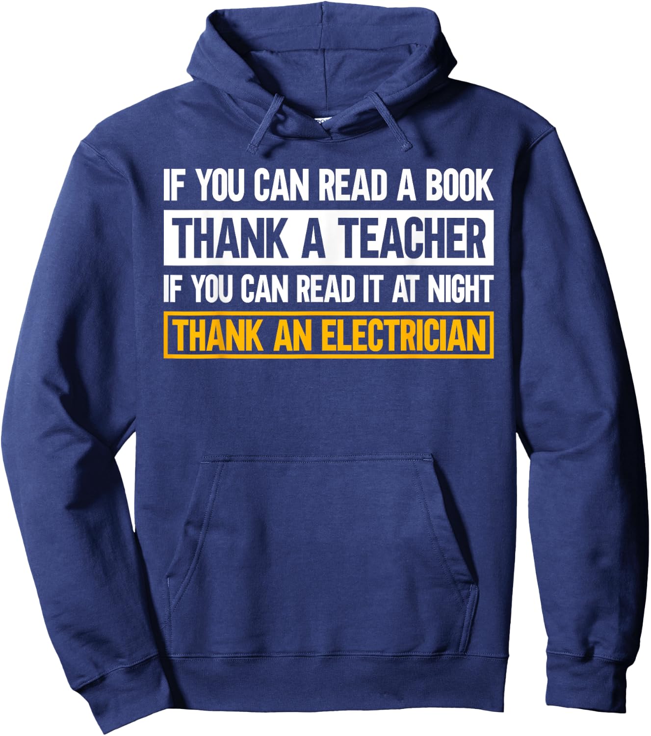 Electrician Funny Electrical Engineer Hoodie - Hoodie | Navy