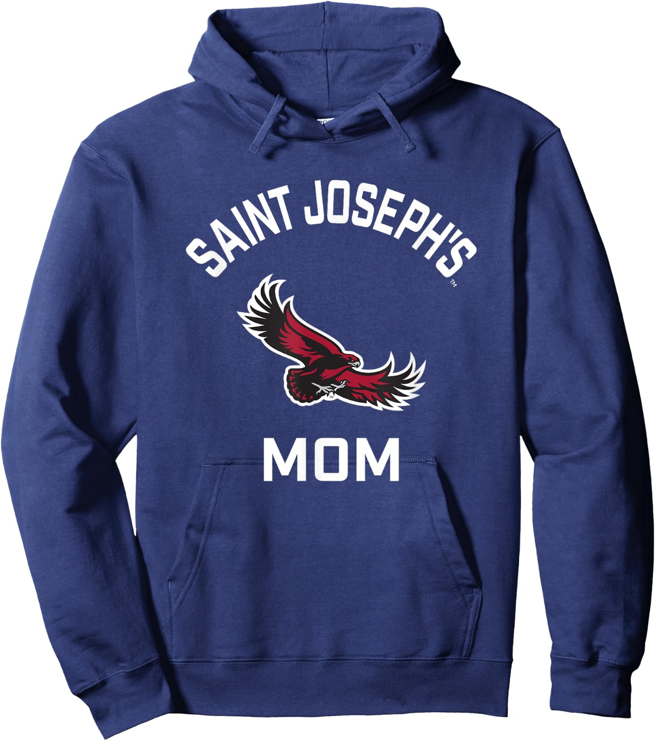 Saint Josephs University Hawks Arched Mom Hoodie - Hoodie | Navy