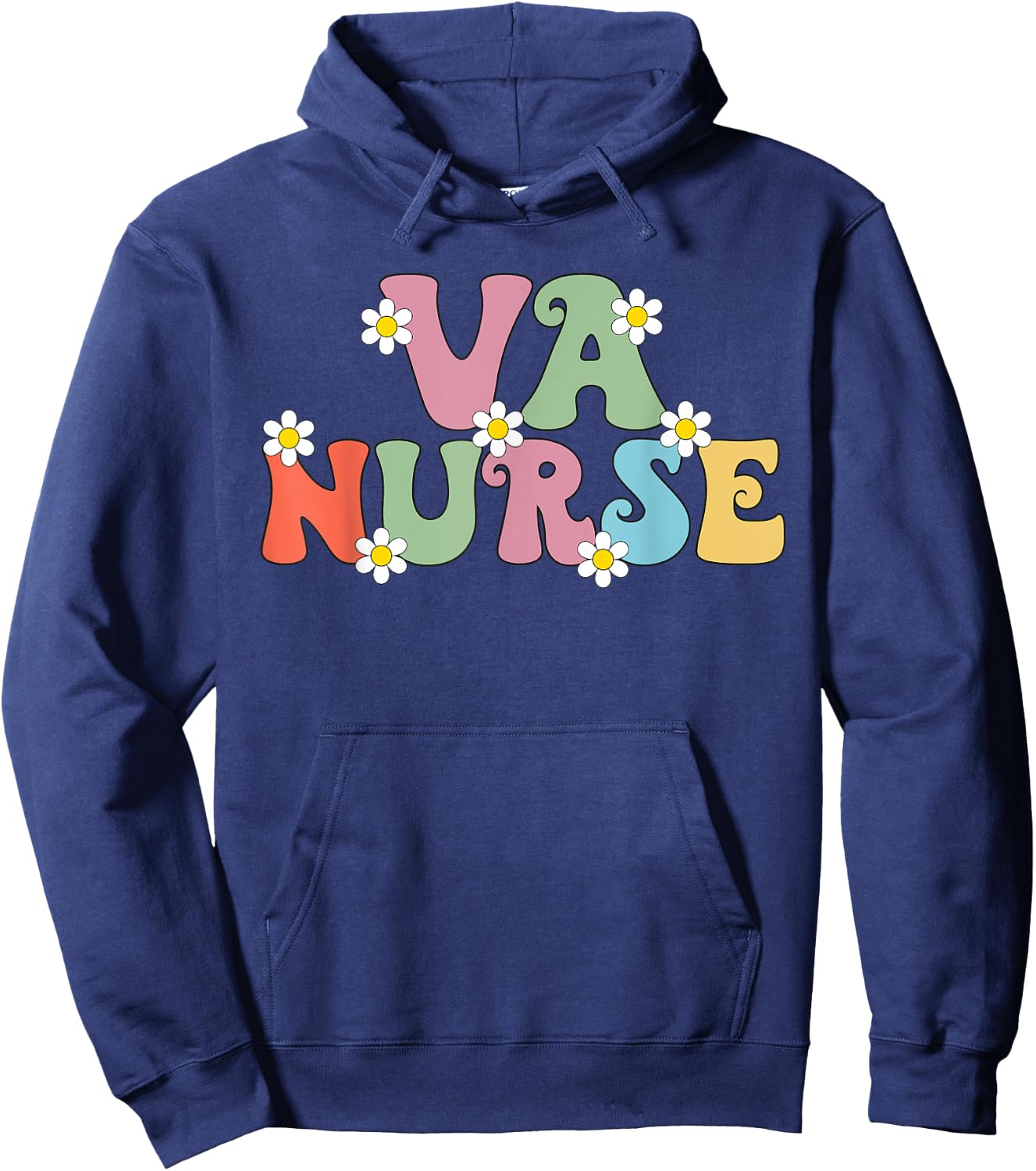 VA Nurse Week Groovy Appreciation Day For Work Hoodie - Hoodie | Navy