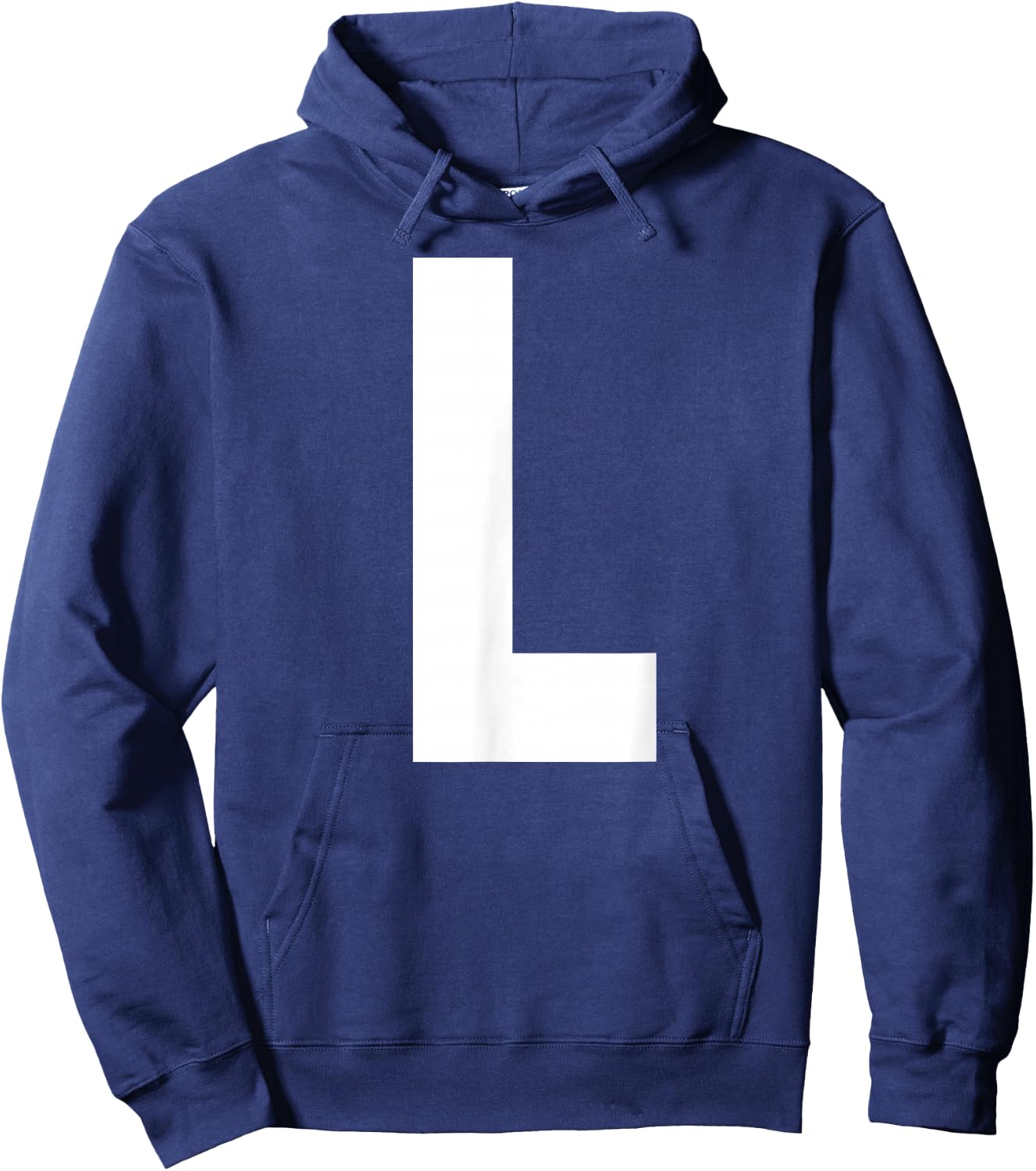 Alphabet Letter L Shirt Hoodie - Hoodie | Navy