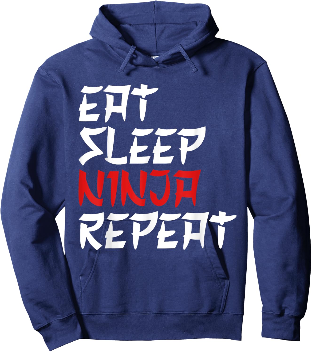 Eat Sleep Ninja Repeat Ninja Karate Ninja Hoodie - Hoodie | Navy