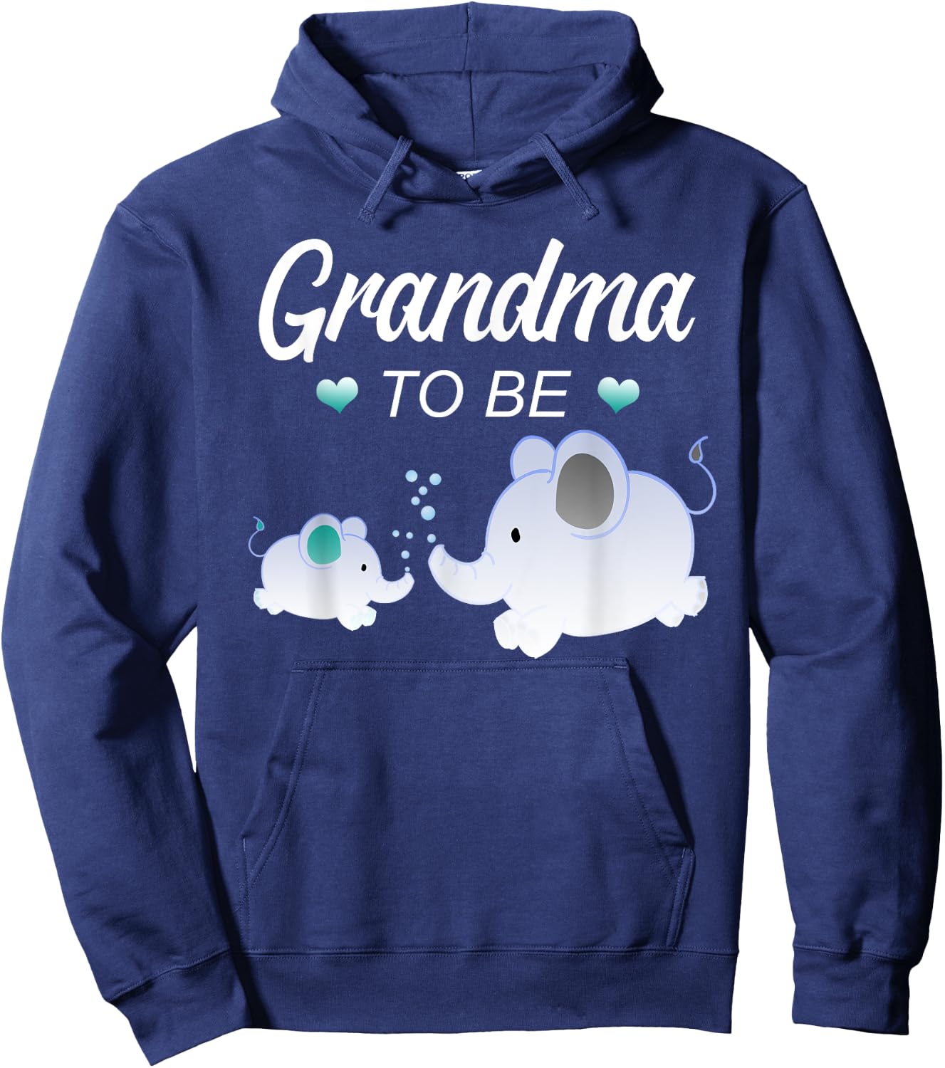 Grandma To Be Elephant Baby Shower For Boy Hoodie - Hoodie | Navy