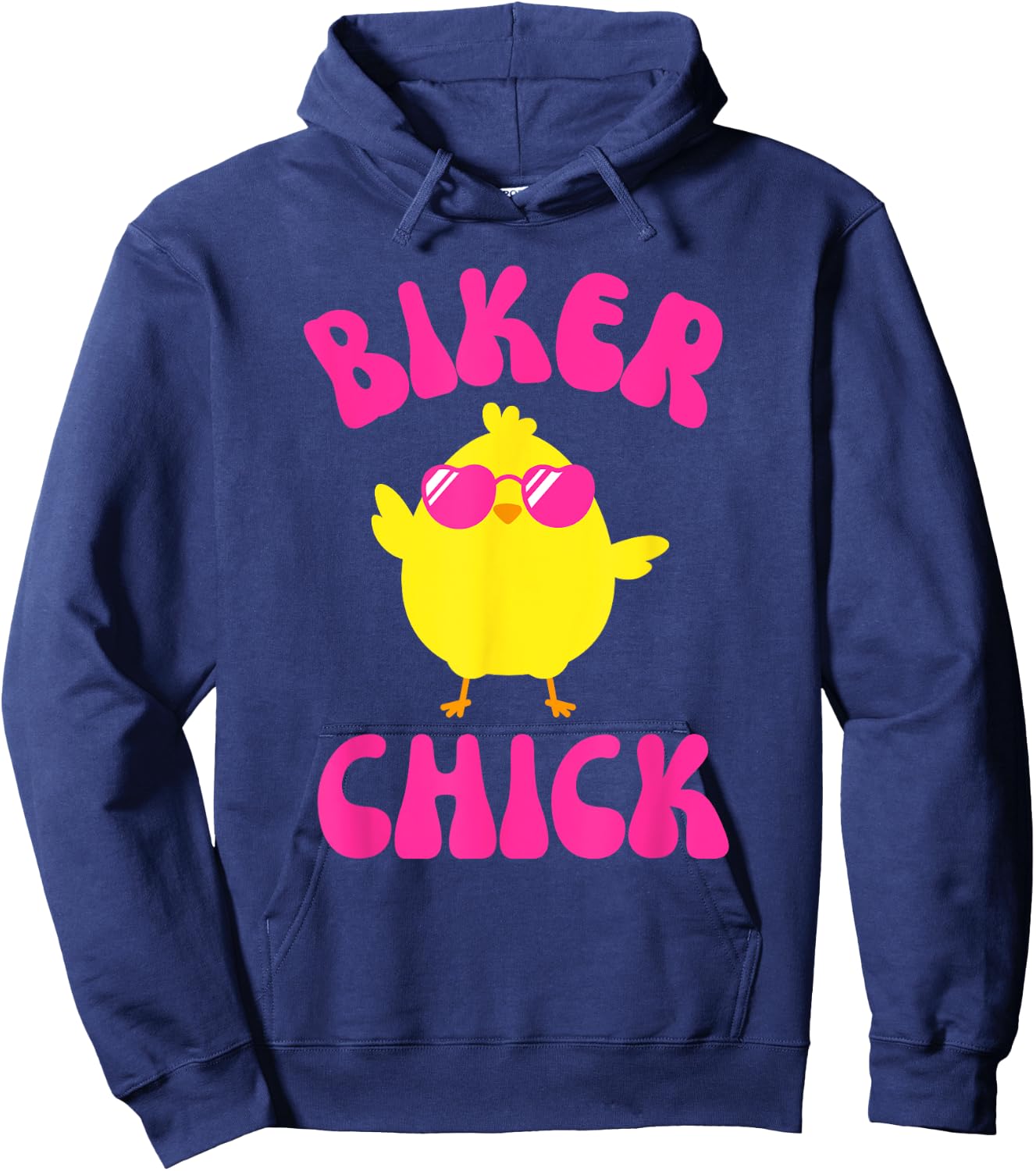 CUTE Motorcycle Biker Chick Pink Retro Hoodie - Hoodie | Navy