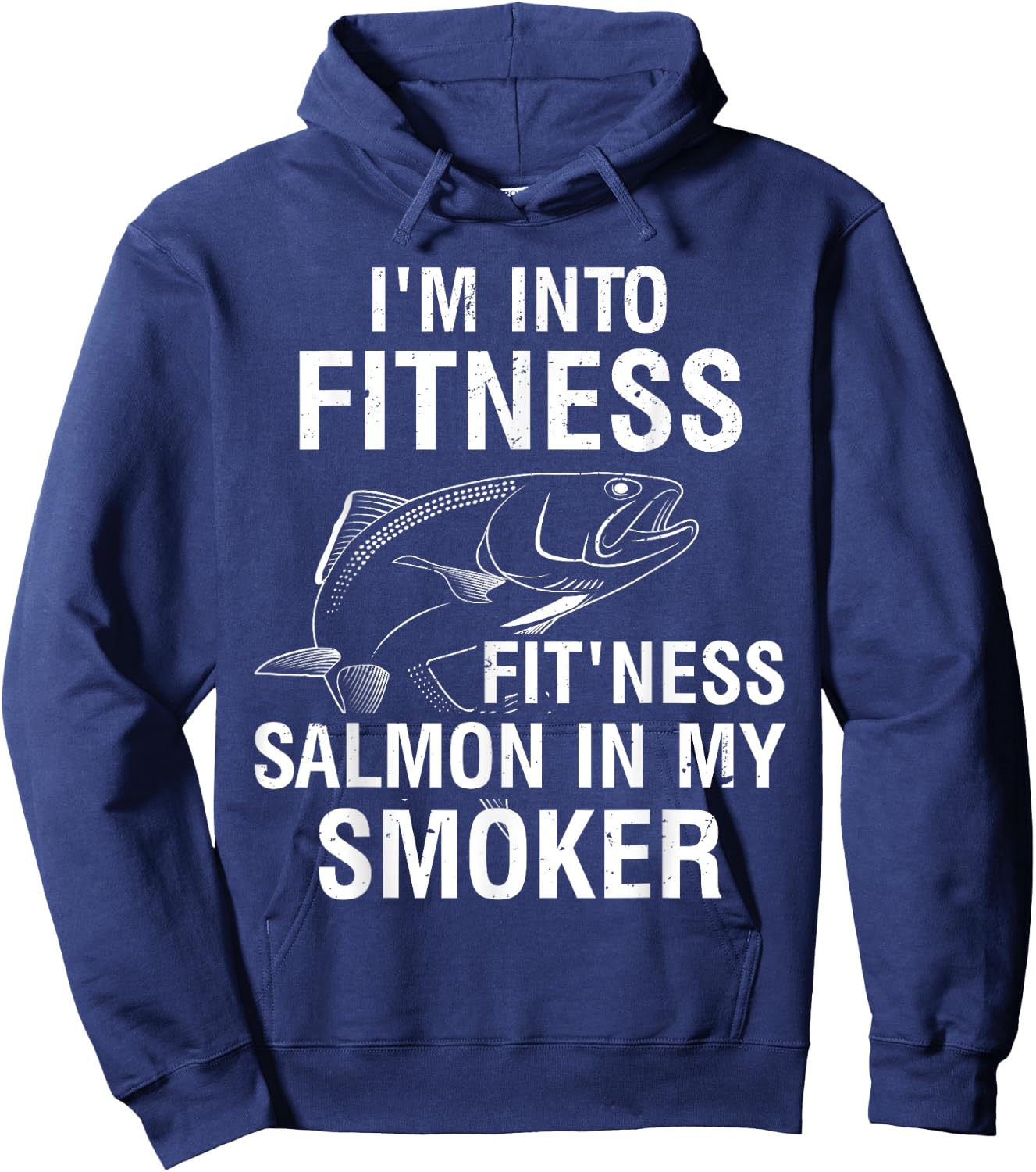 King Salmon Fishing fisherman Hoodie - Hoodie | Navy