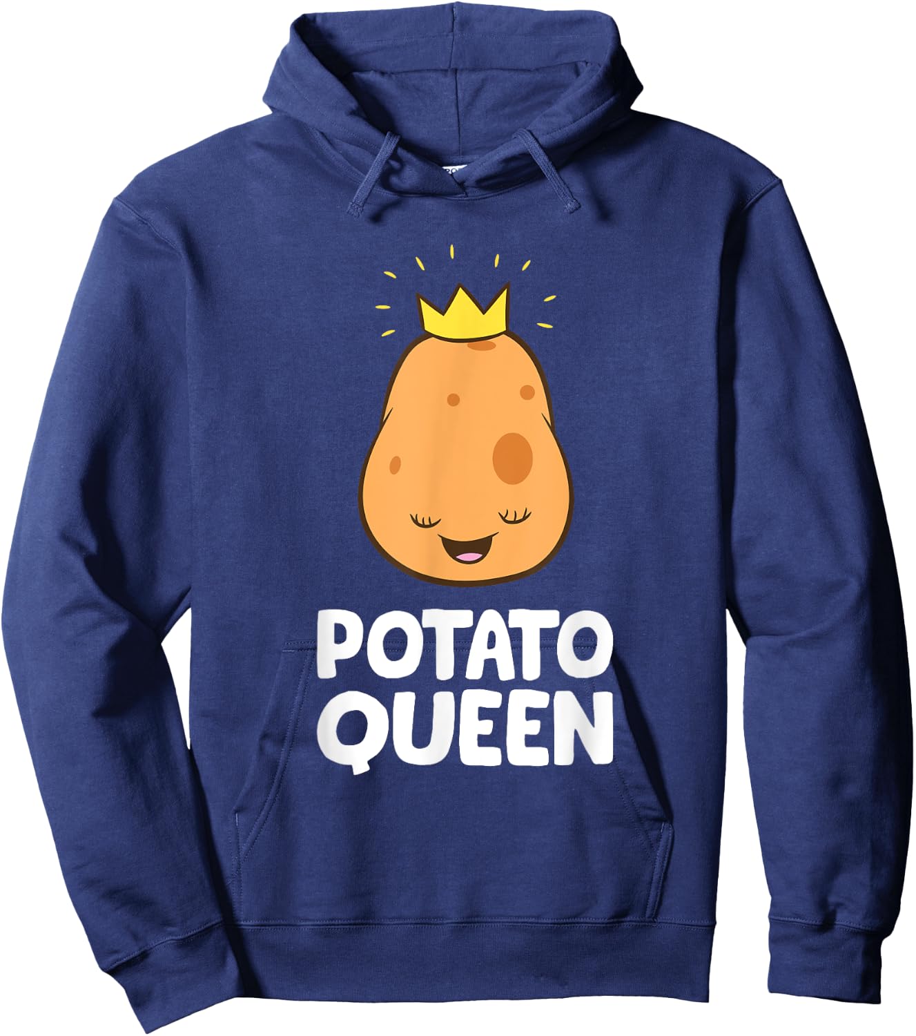 Funny Potato Lover Potato Queen Hoodie - Hoodie | Navy