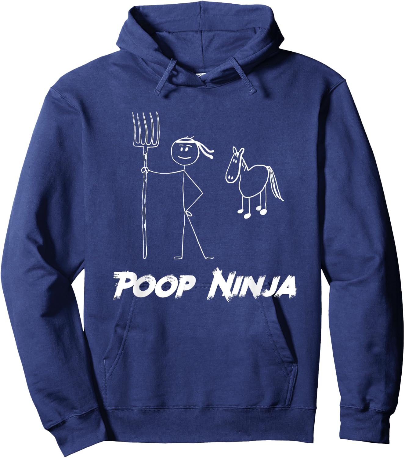 Rocky Ford Women's Horse Lover Barn Poop Ninja Hoodie - Hoodie | Navy