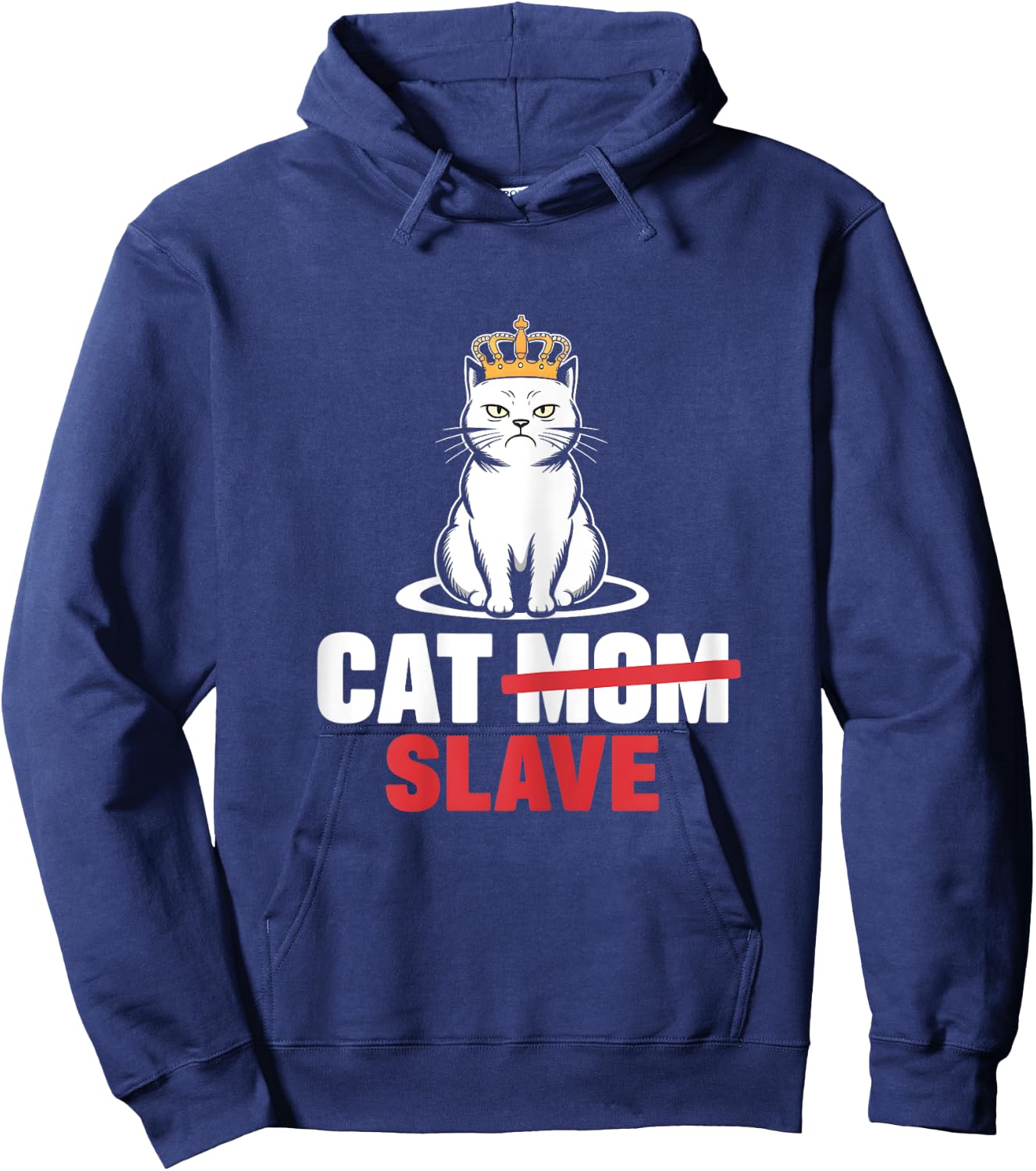 Cat Mom Slave Women Hoodie - Hoodie | Navy