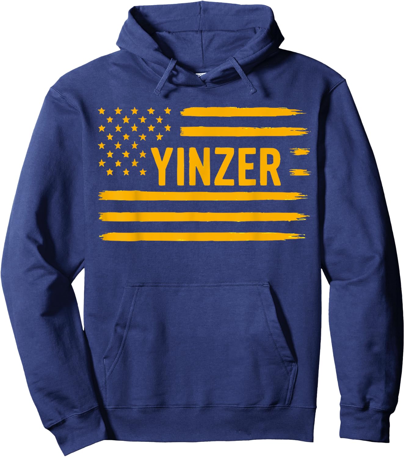 Pittsburgh 412 The Burgh Yinz Flag Hoodie - Hoodie | Navy