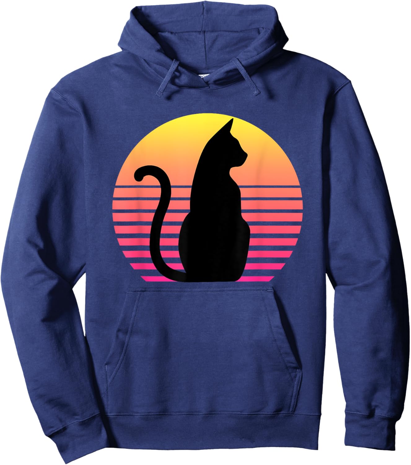 Funny Cat Gift Retro Vintage Hoodie - Hoodie | Navy