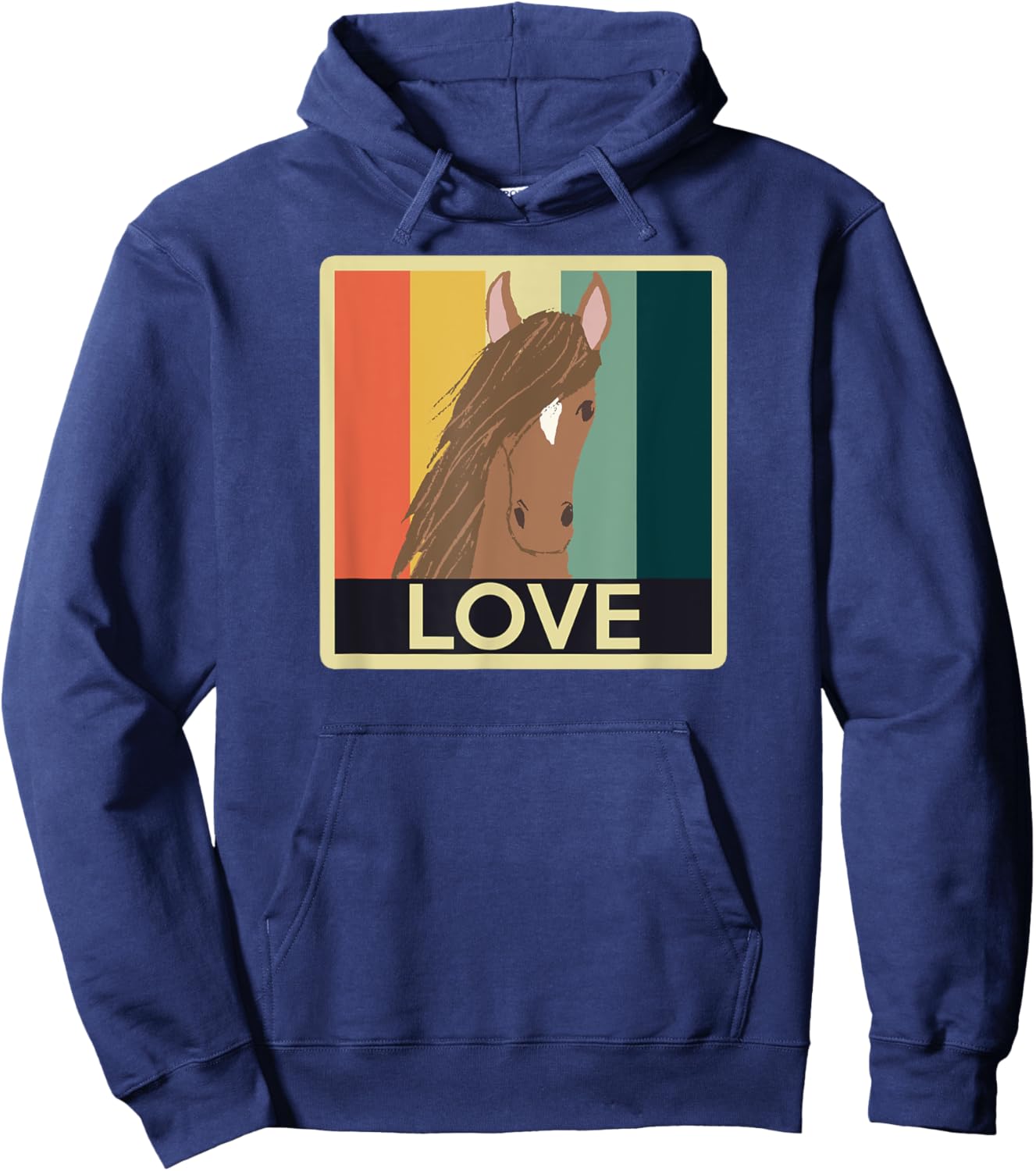 Beautiful Bay Horse Hoodie - Hoodie | Navy