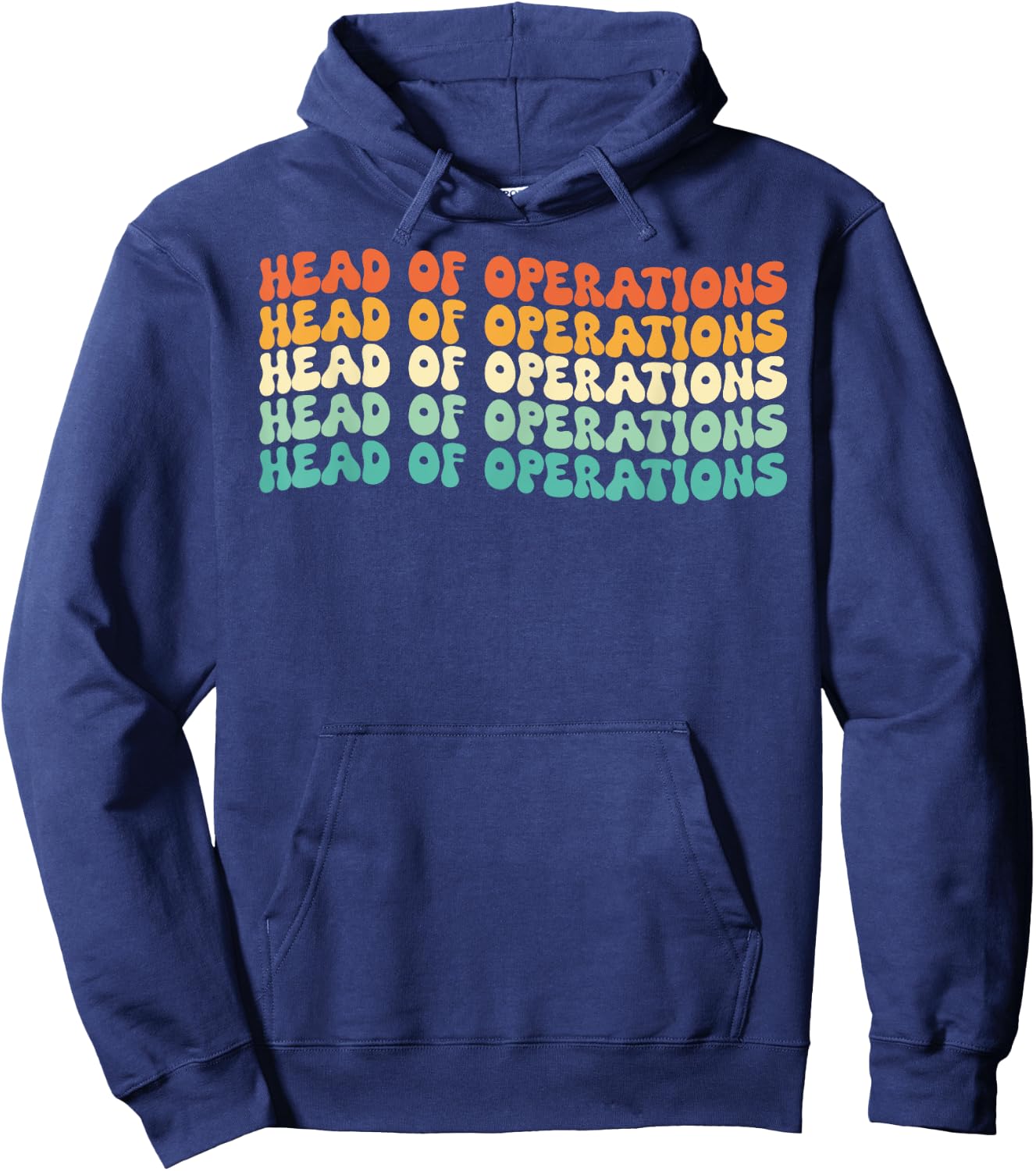 Groovy Head Of Operations Job Title Hoodie - Hoodie | Navy