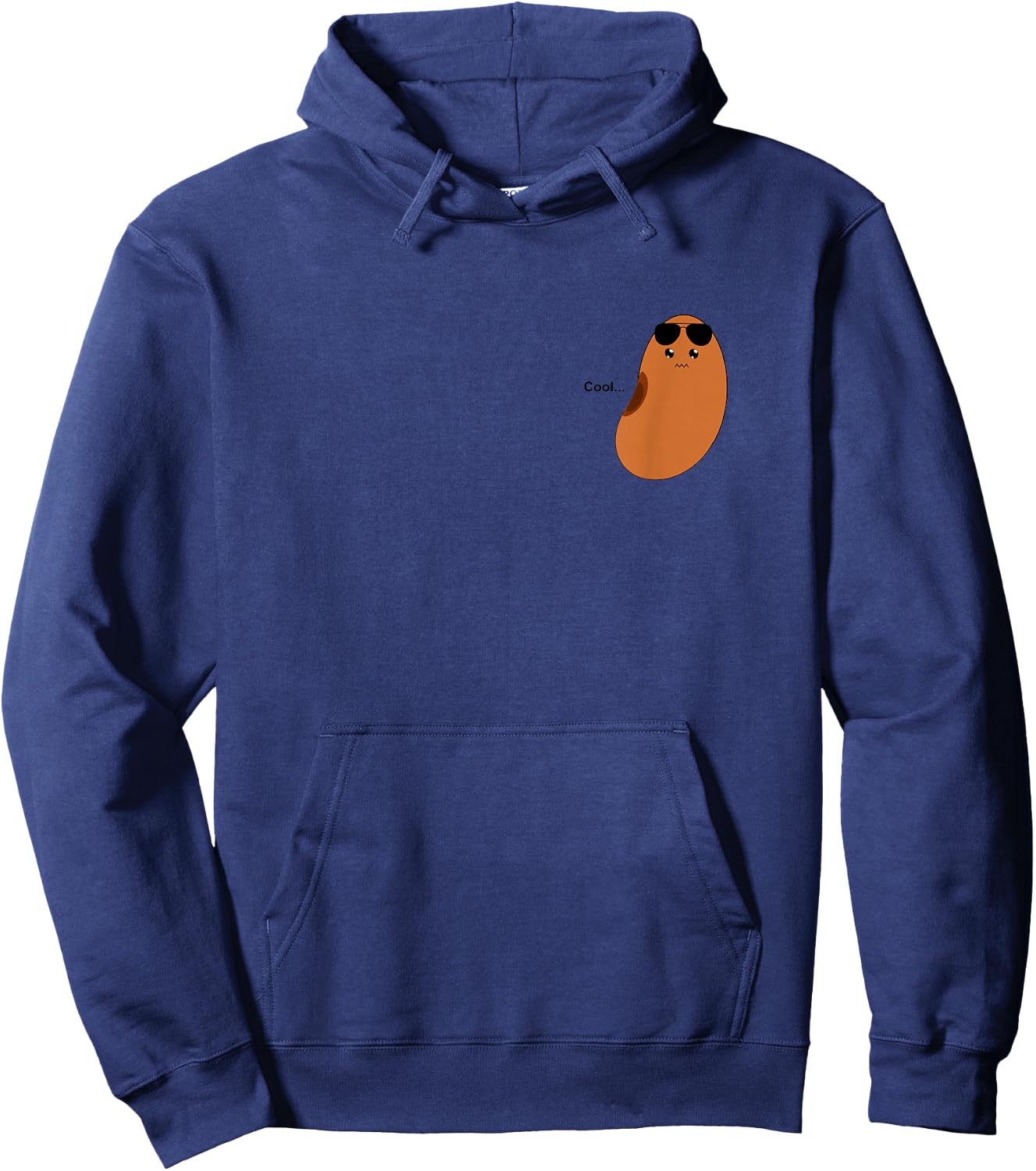 Cute Little Pinto Bean Being a Cool Bean Hoodie - Hoodie | Navy