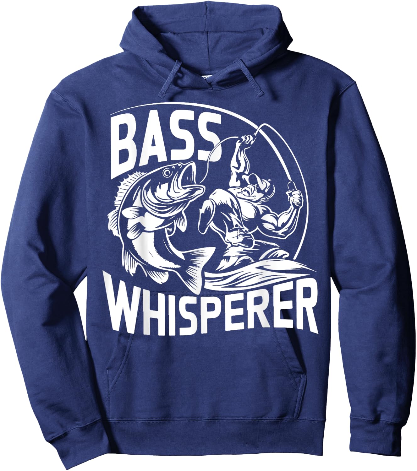 Bass Whisperer Bass Fishing Hoodie - Hoodie | Navy