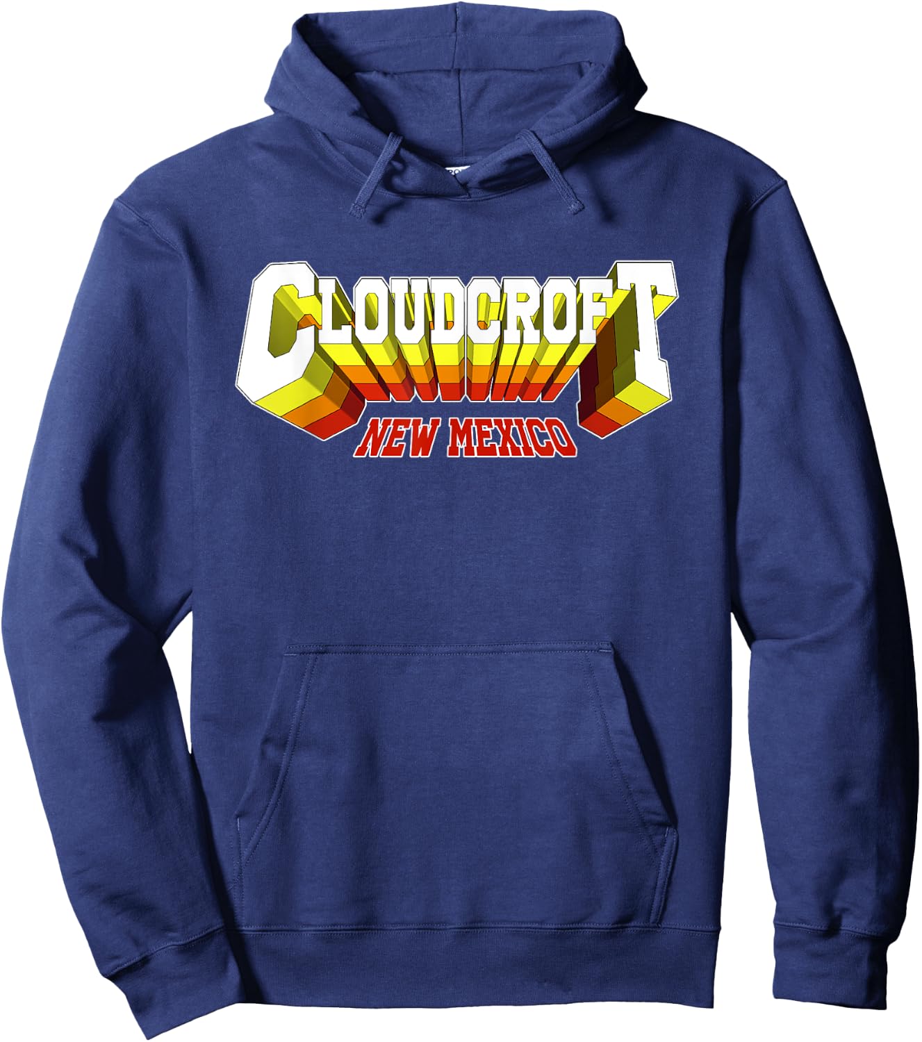 Retro Cloudcroft City NM New Mexico Hoodie - Hoodie | Navy