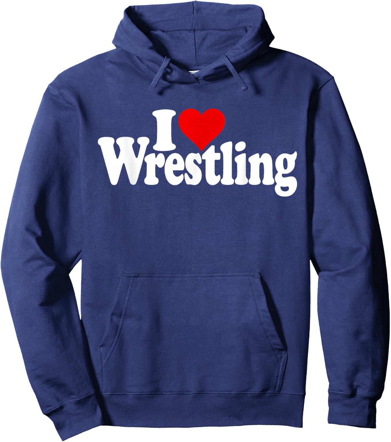 I Love Heart Wrestling Hoodie - Hoodie | Navy