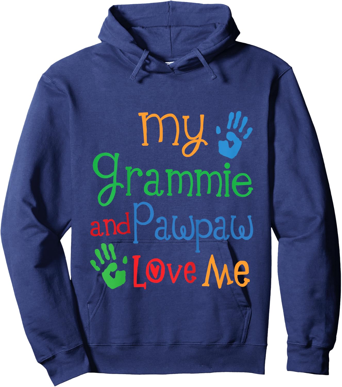 Kids Grammie And Pawpaw Love Me Grandchild Hoodie - Hoodie | Navy