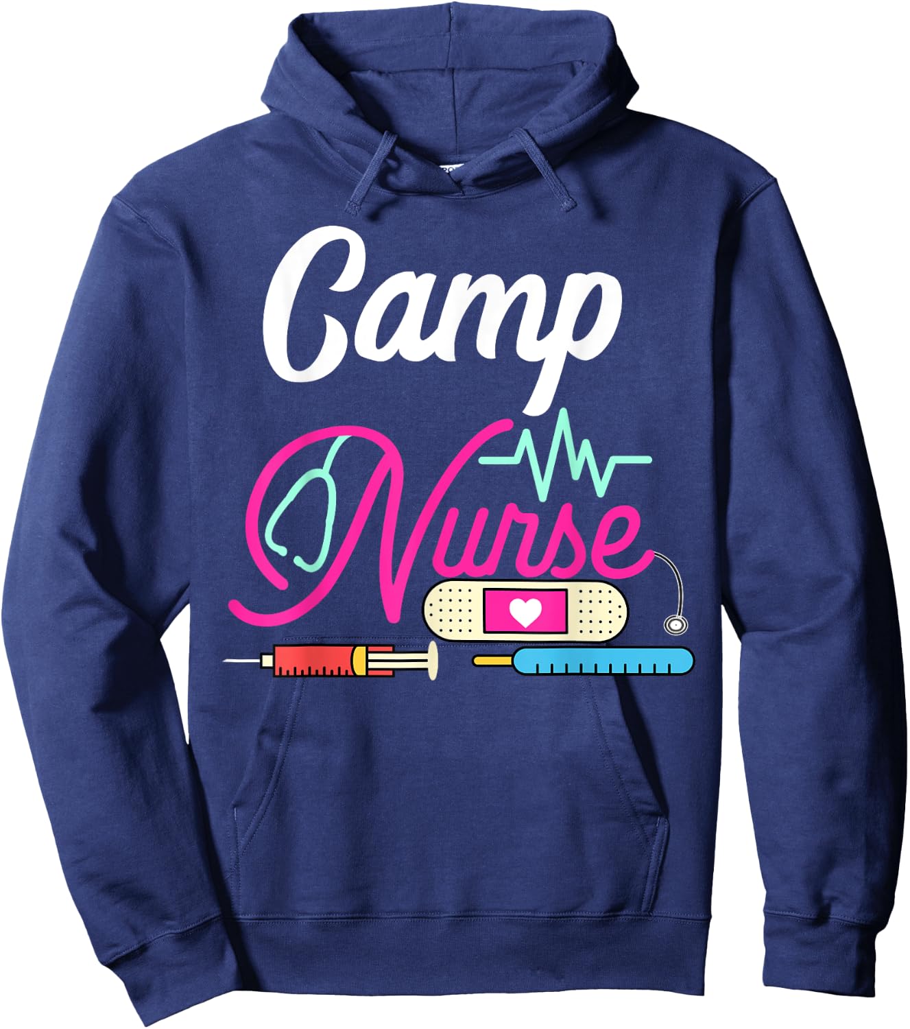 Camp Nurse Funny Women Nursing RN LPN Medical Hoodie - Hoodie | Navy