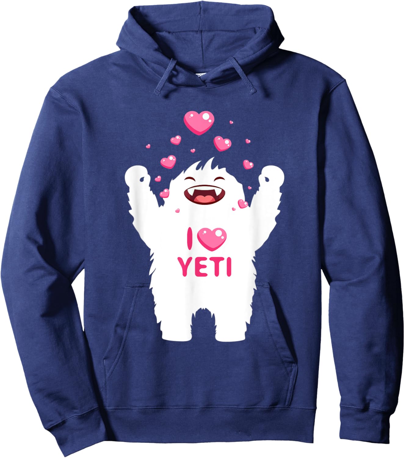 I Heart Yeti Shirt - ALL COLORS Kids Love Hoodie - Hoodie | Navy