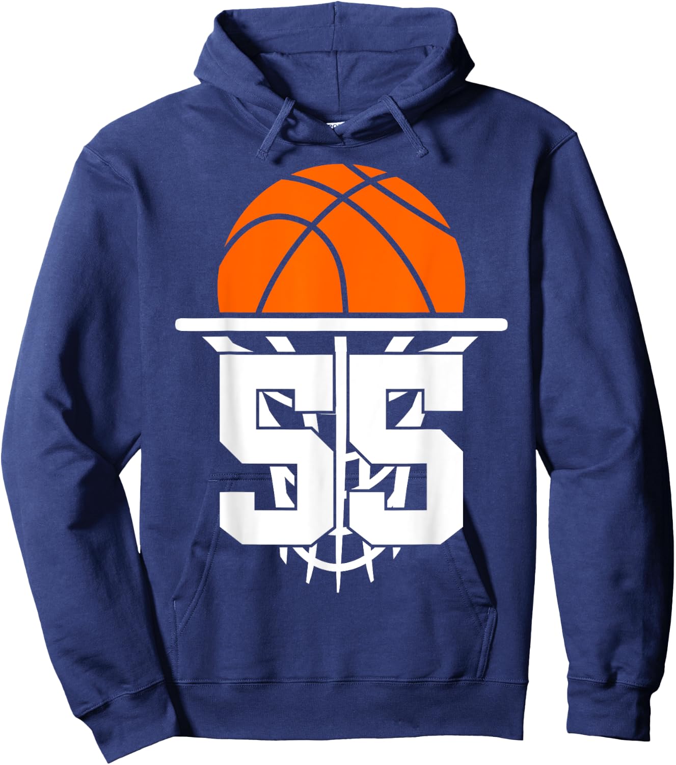 55 Years Basketball 55th Birthday Hoodie - Hoodie | Navy