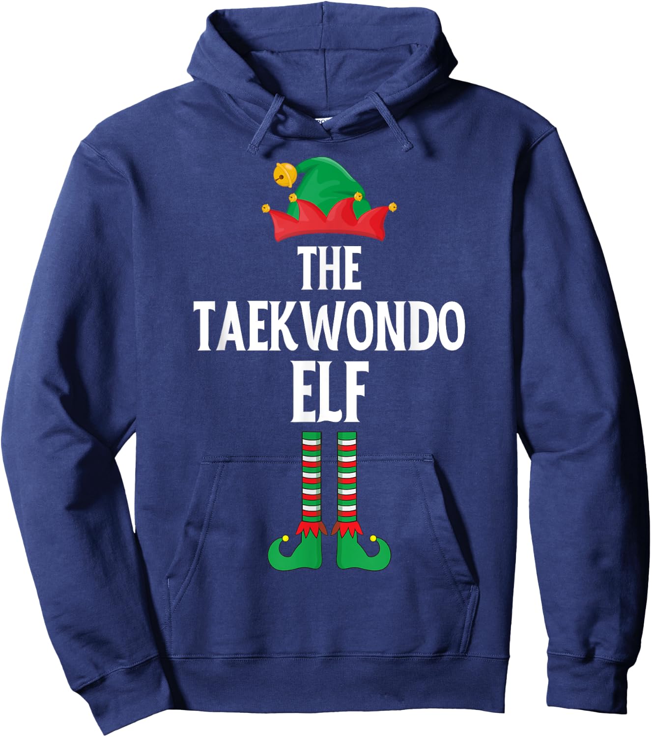 Funny Taekwondo Costume Christmas Santa Xmas Hoodie - Hoodie | Navy