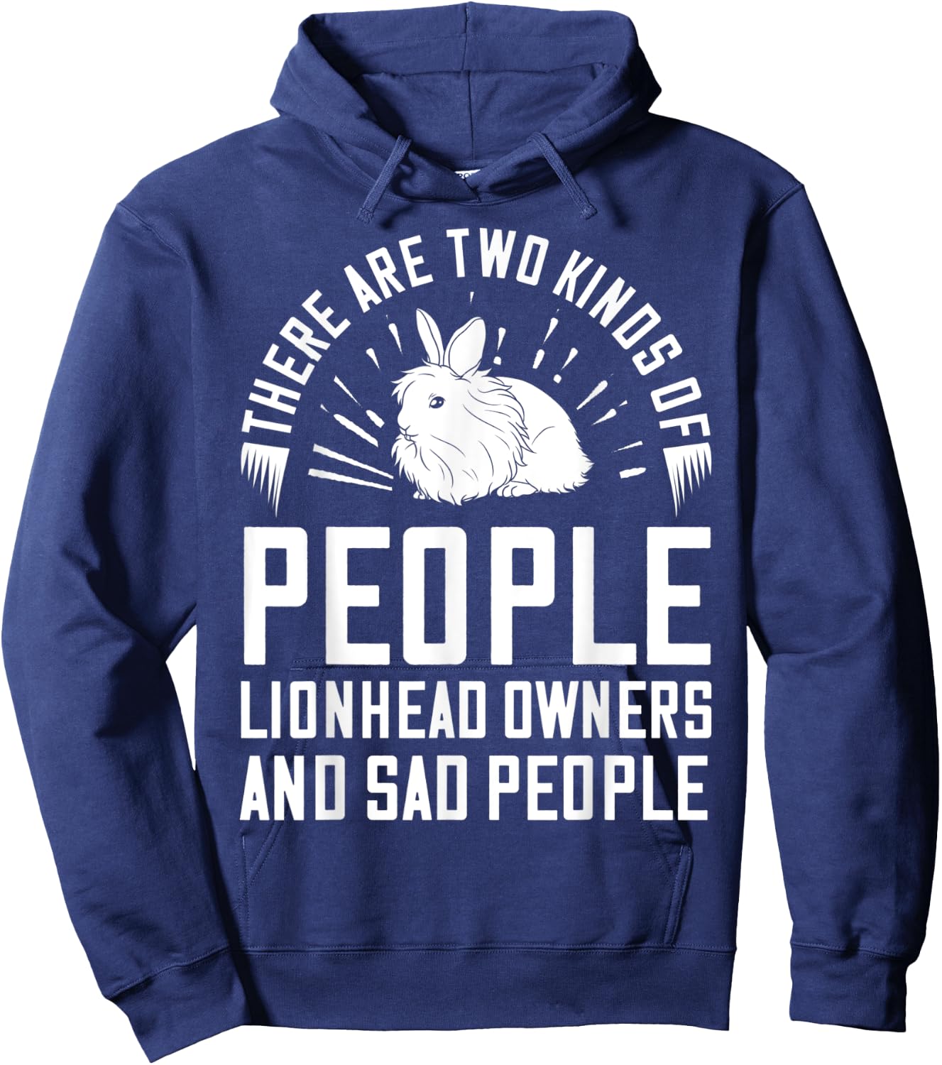 Lionhead Rabbit Bunny Funny Hoodie - Hoodie | Navy