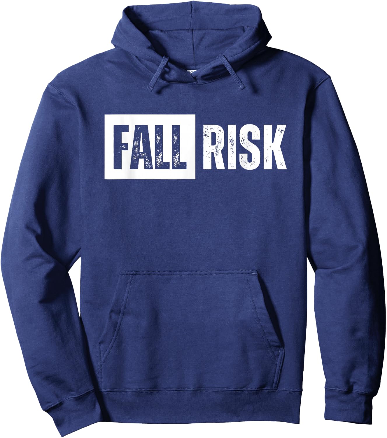 Fall Risk Funny Vintage Retro Hoodie - Hoodie | Navy