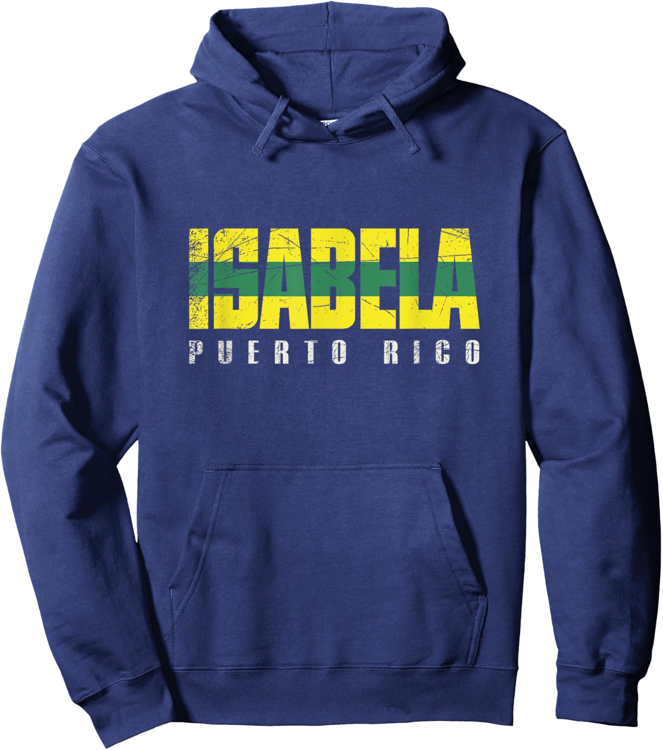 Isabela City in Puerto Rico, Isabela Flag Hoodie - Hoodie | Navy