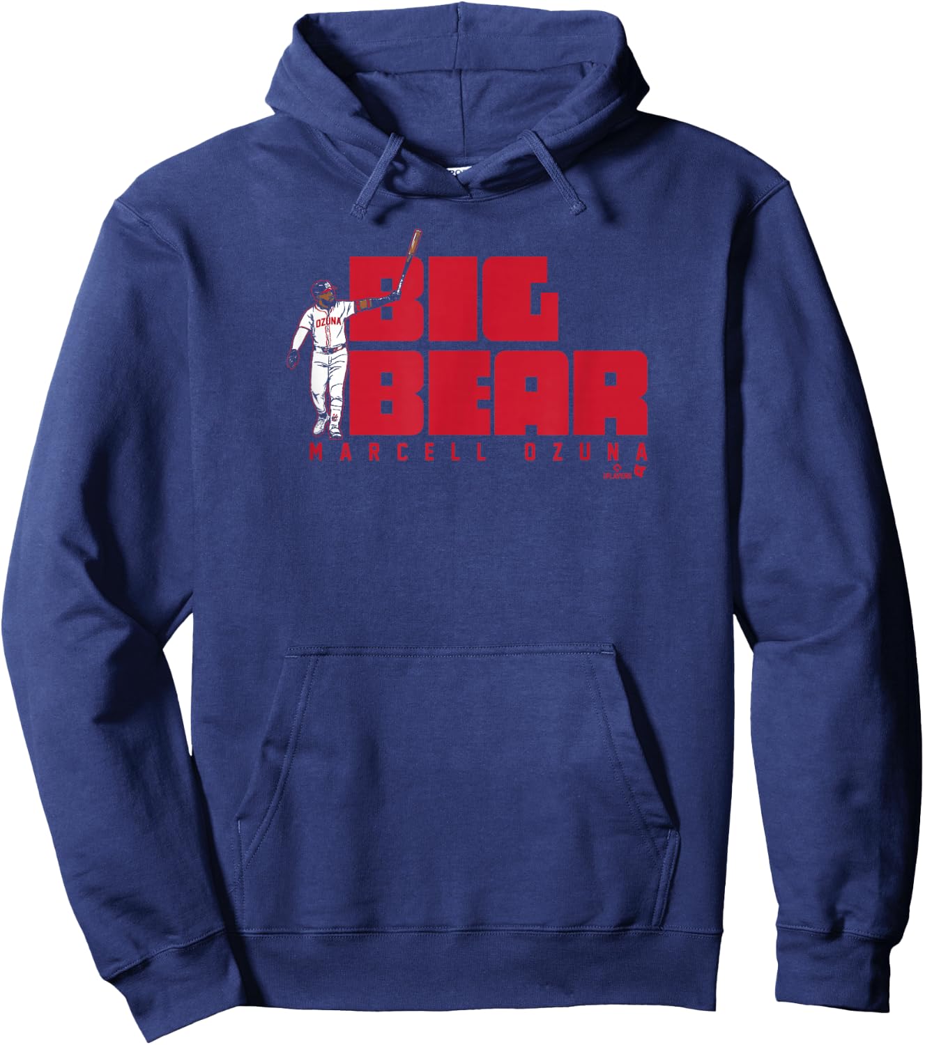 Marcell Ozuna - Big Bear - Atlanta Baseball Hoodie - Hoodie | Navy