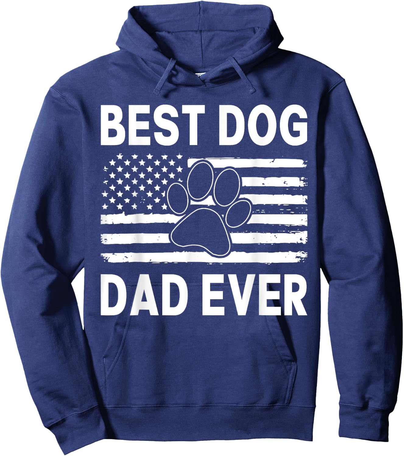 Funny Dad Fathers Day Dog Dad Hoodie - Hoodie | Navy