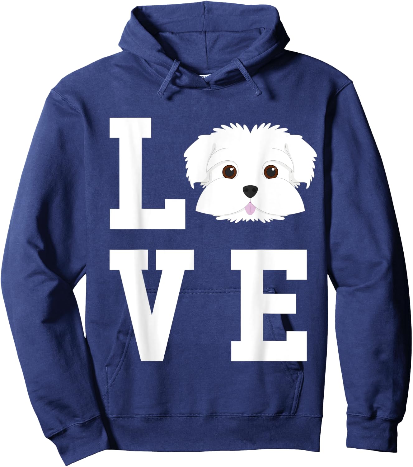 I Love My Maltese Dog Lover Hoodie - Hoodie | Navy