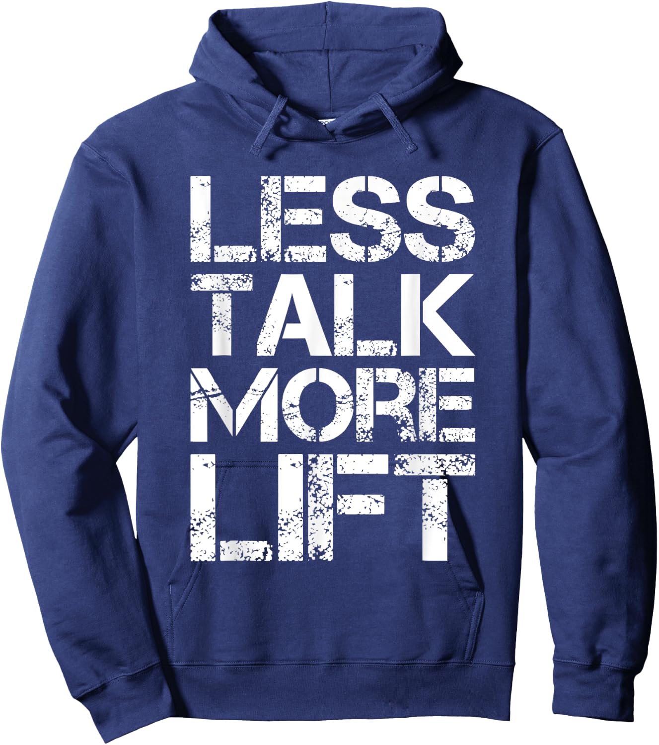 Less Talk More Lift Gym Fitness Motivation Hoodie - Hoodie | Navy