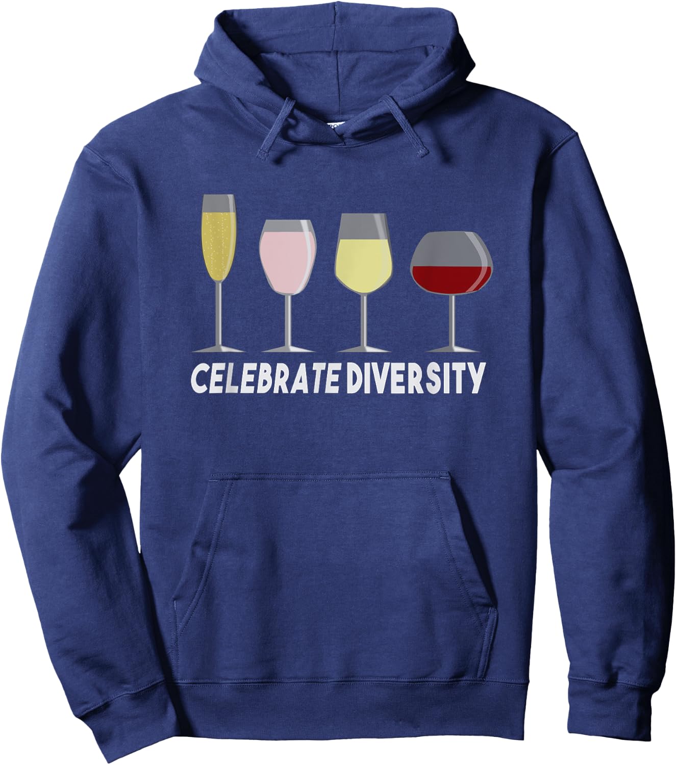 Celebrate Diversity Wine Lover Hoodie - Hoodie | Navy