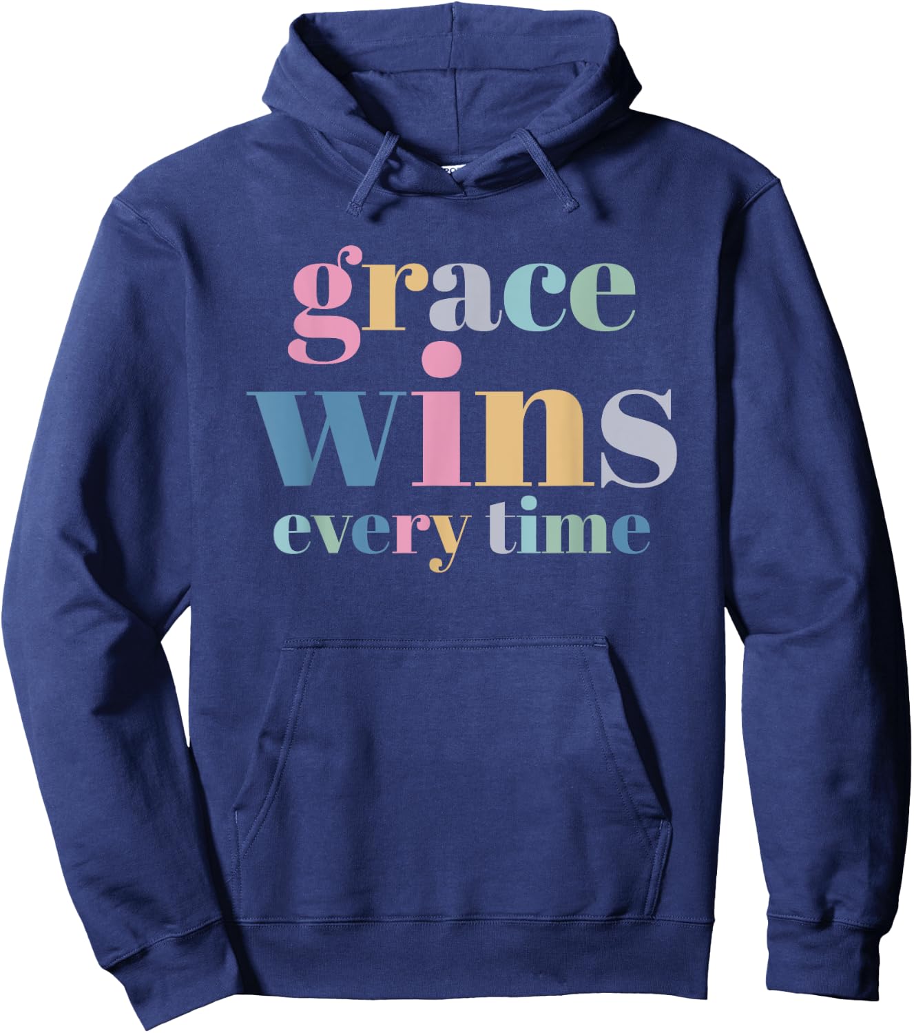 Grace Wins Every Time Hoodie - Hoodie | Navy