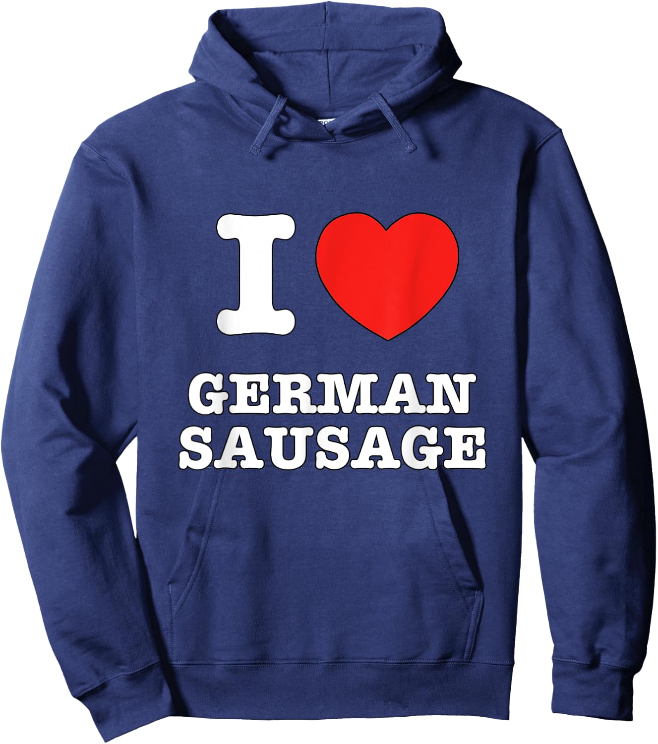 I Heart German Sausage, Germany Love Hoodie - Hoodie | Navy